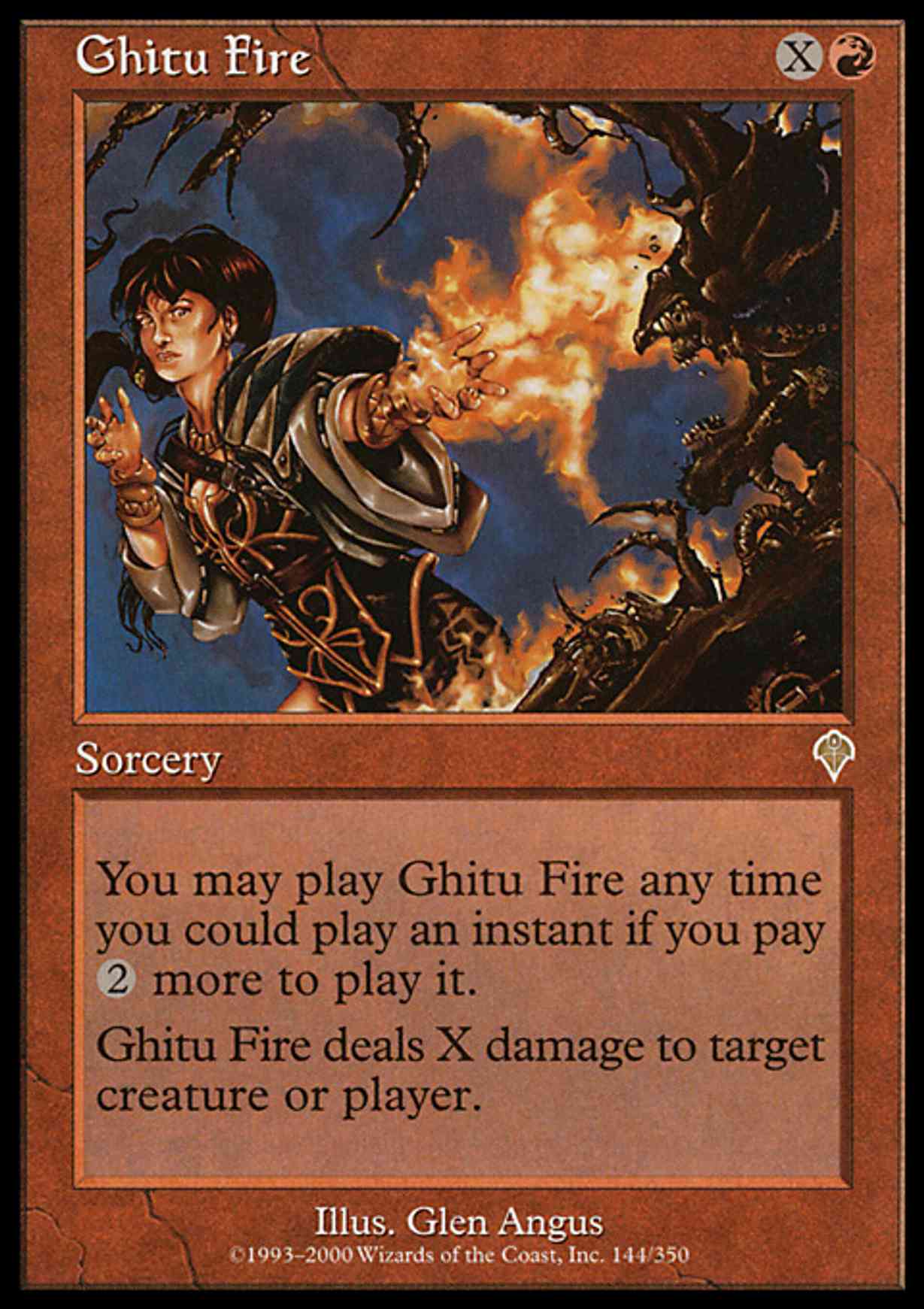 Ghitu Fire magic card front