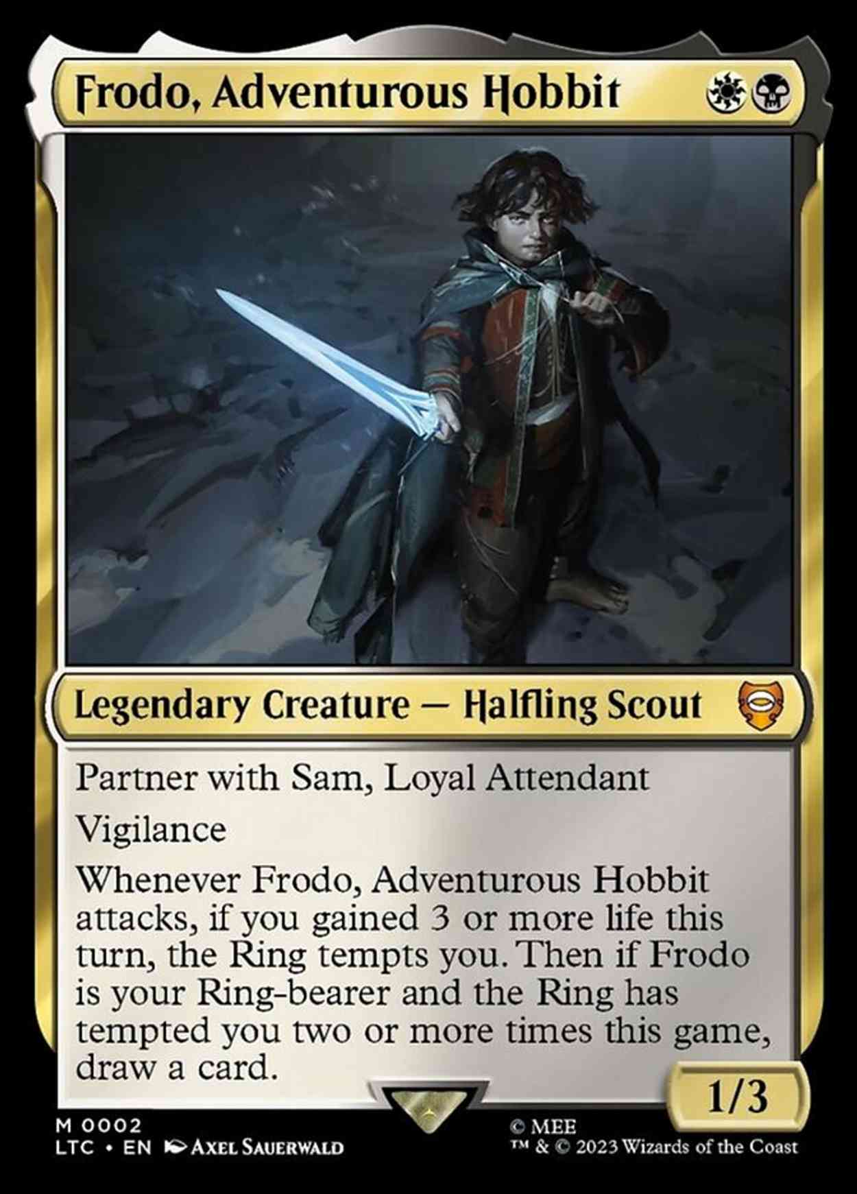 Frodo, Adventurous Hobbit magic card front