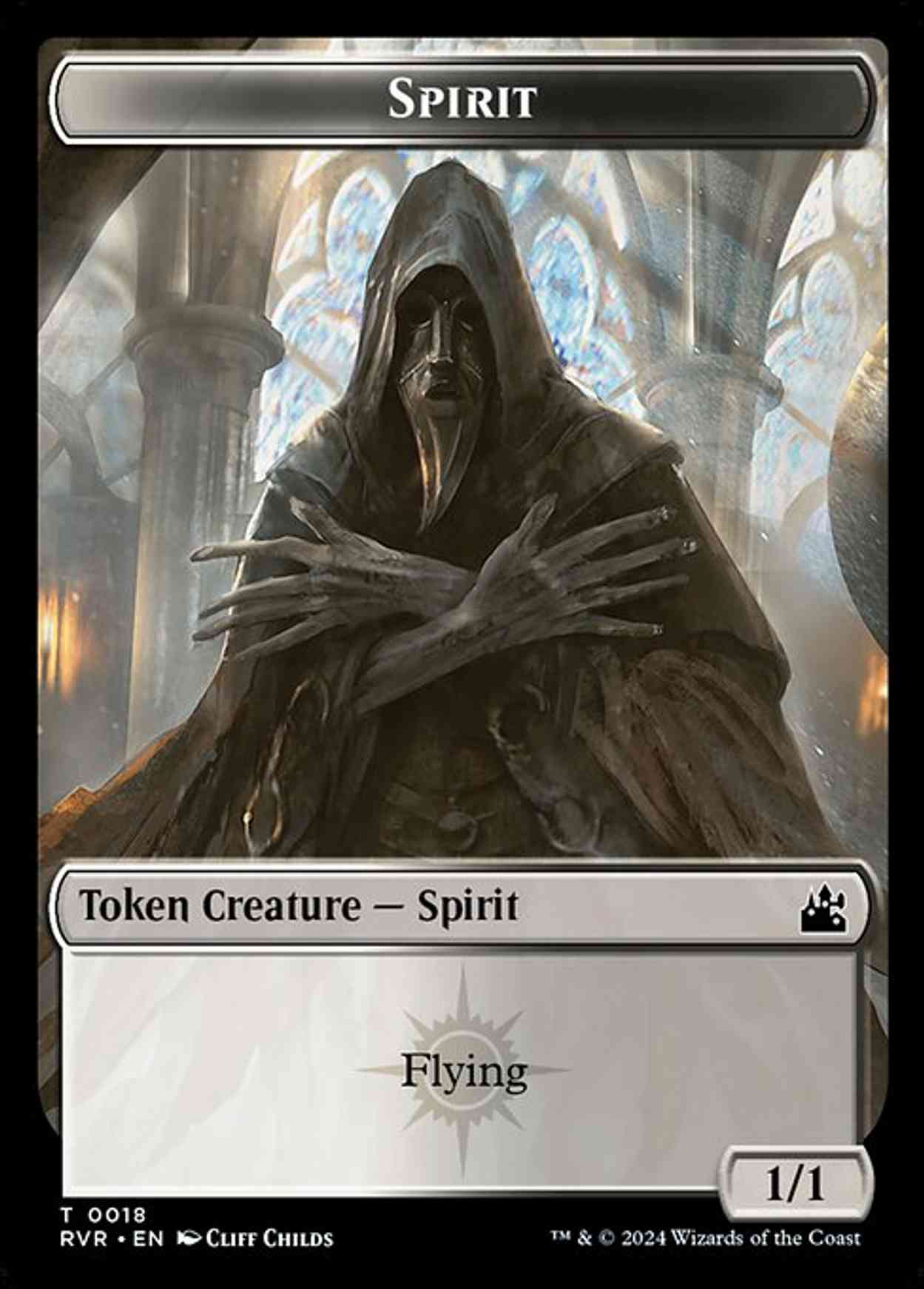 Spirit (0018) // Rhino Double-Sided Token magic card front