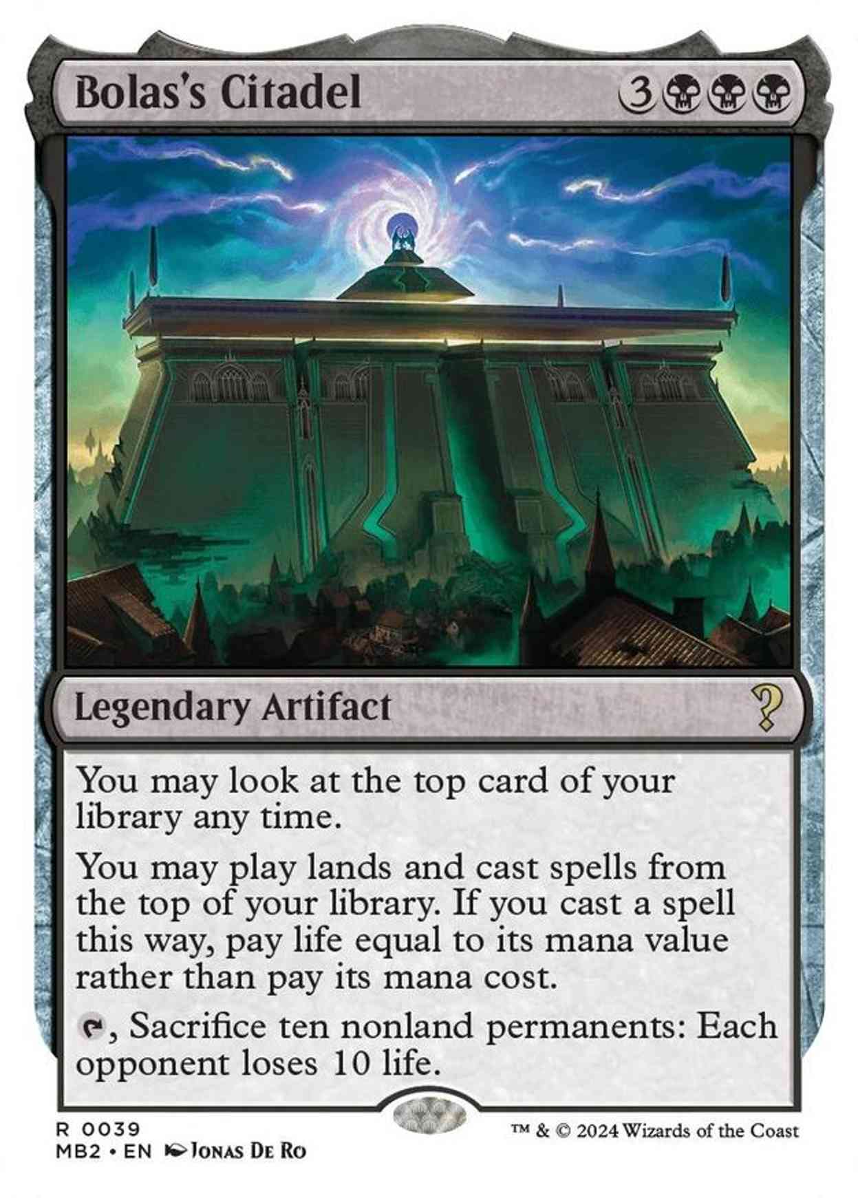 Bolas's Citadel (White Border) magic card front