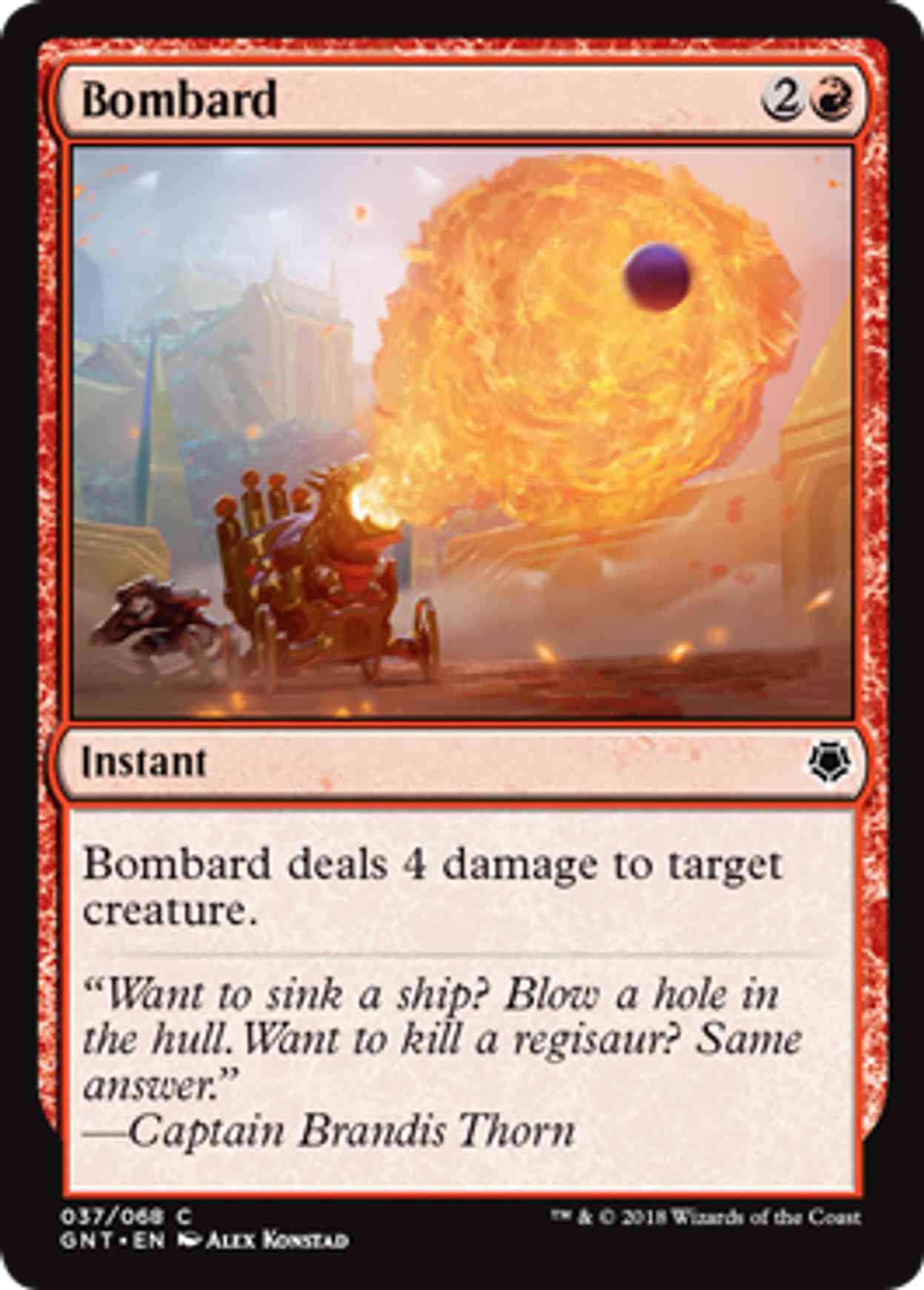 Bombard magic card front