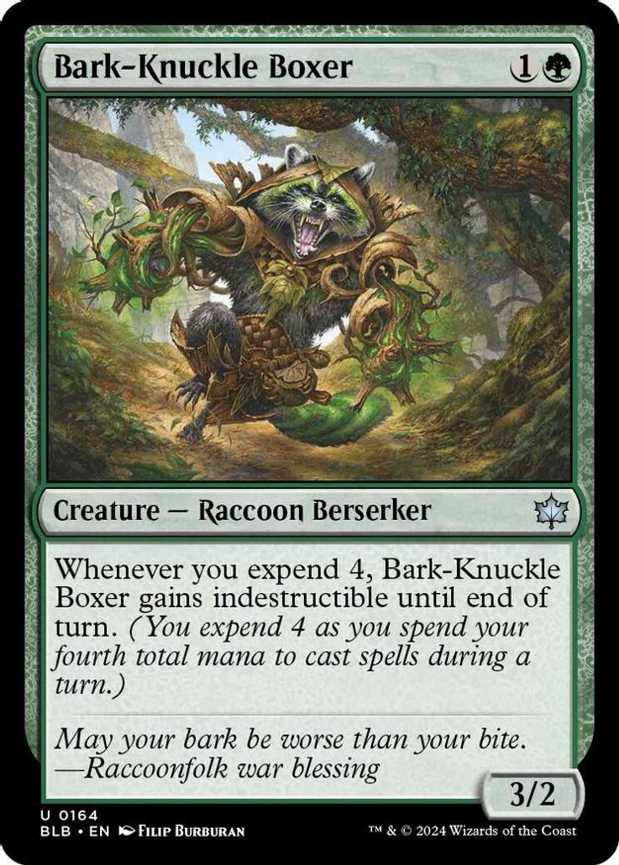 Bark-Knuckle Boxer magic card front