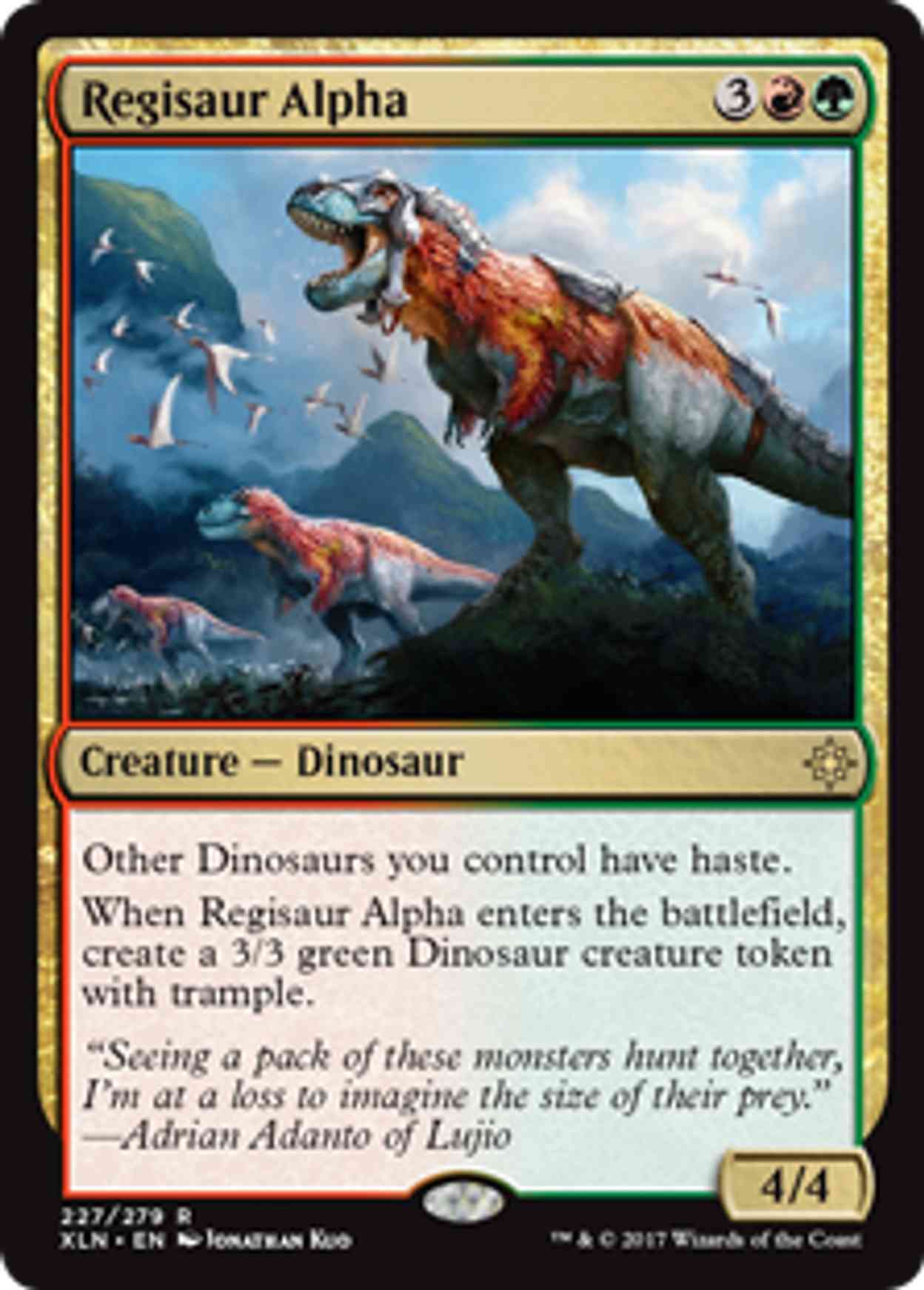 Regisaur Alpha magic card front