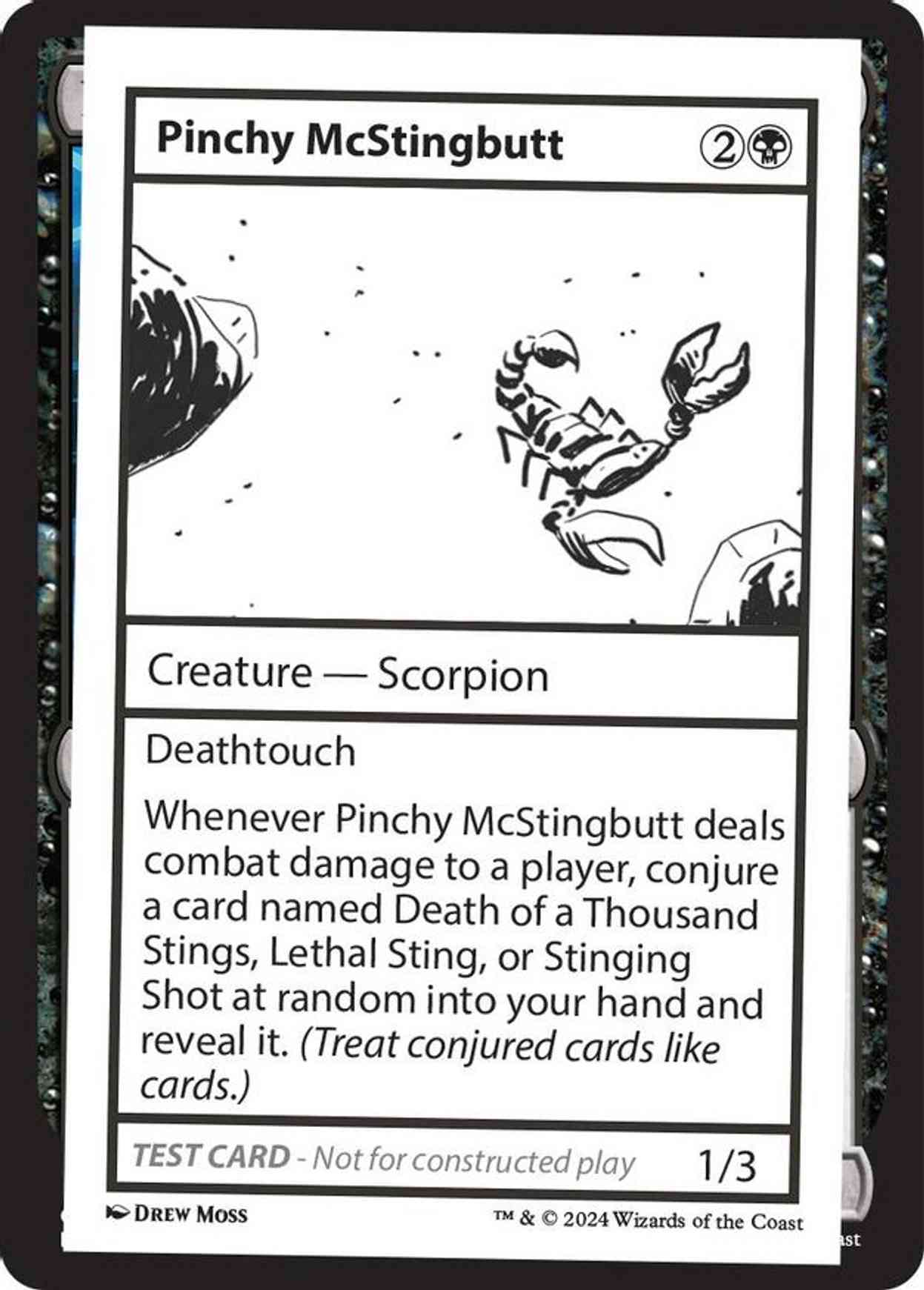 Pinchy McStingbutt magic card front