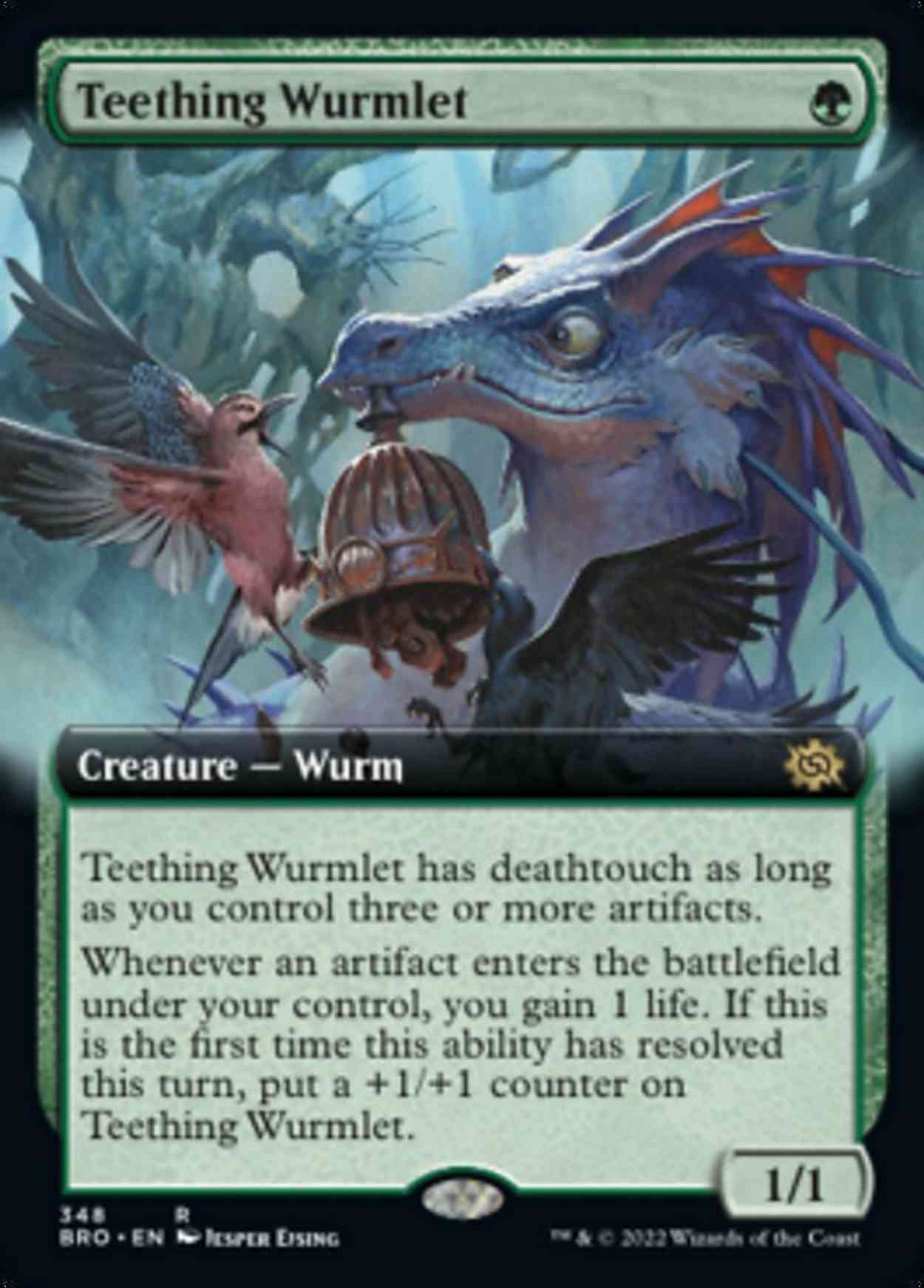 Teething Wurmlet (Extended Art) magic card front