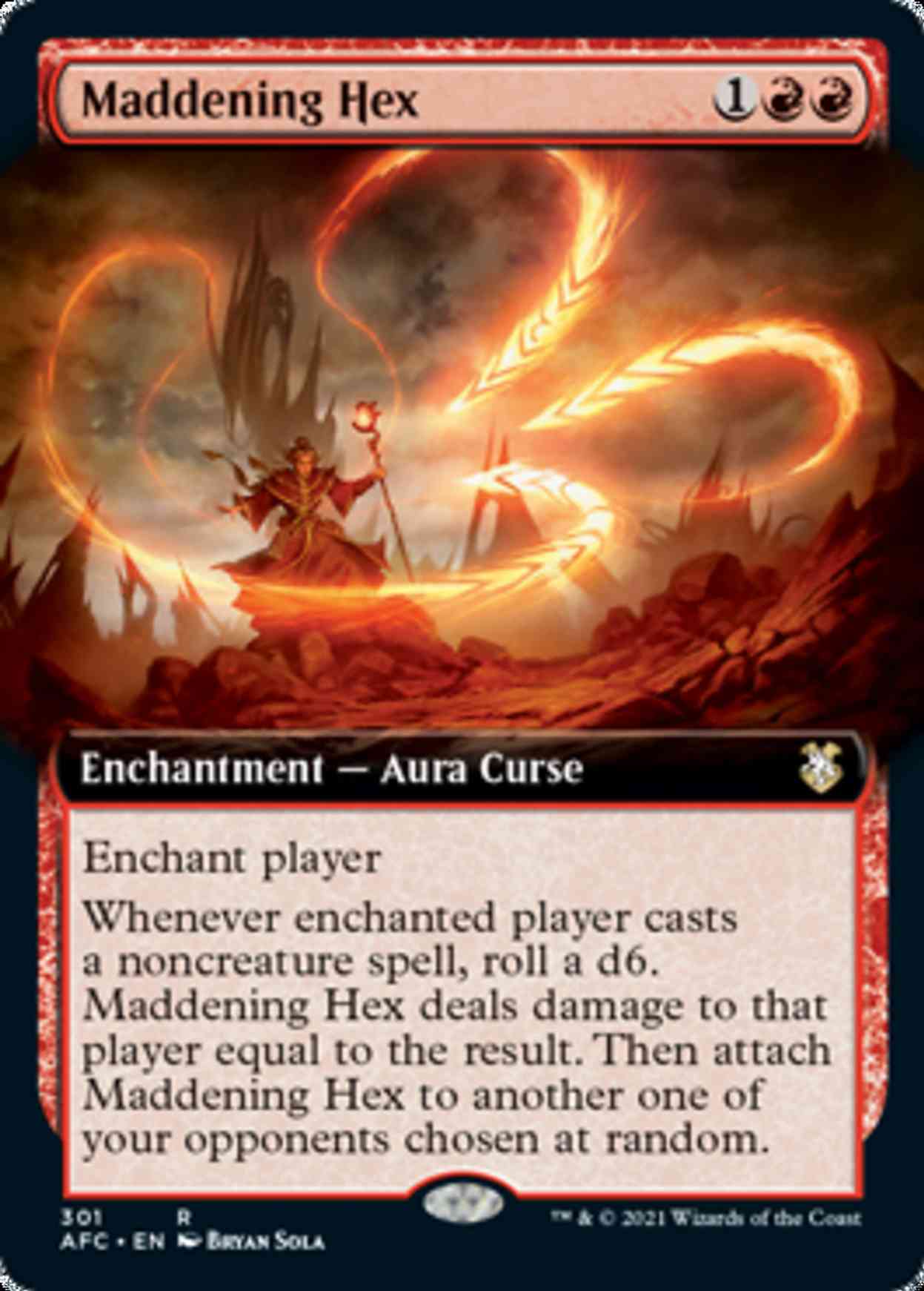 Maddening Hex (Extended Art) magic card front