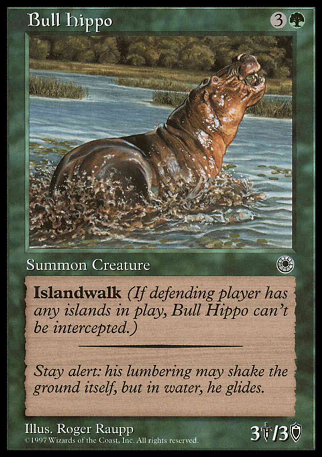 Bull Hippo (Flavor Text) magic card front