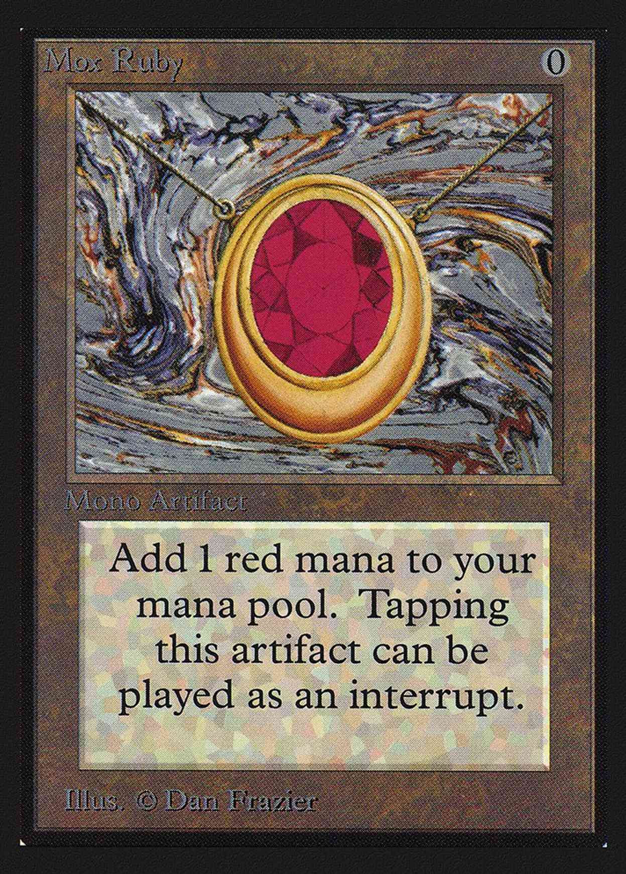 Mox Ruby (IE) magic card front