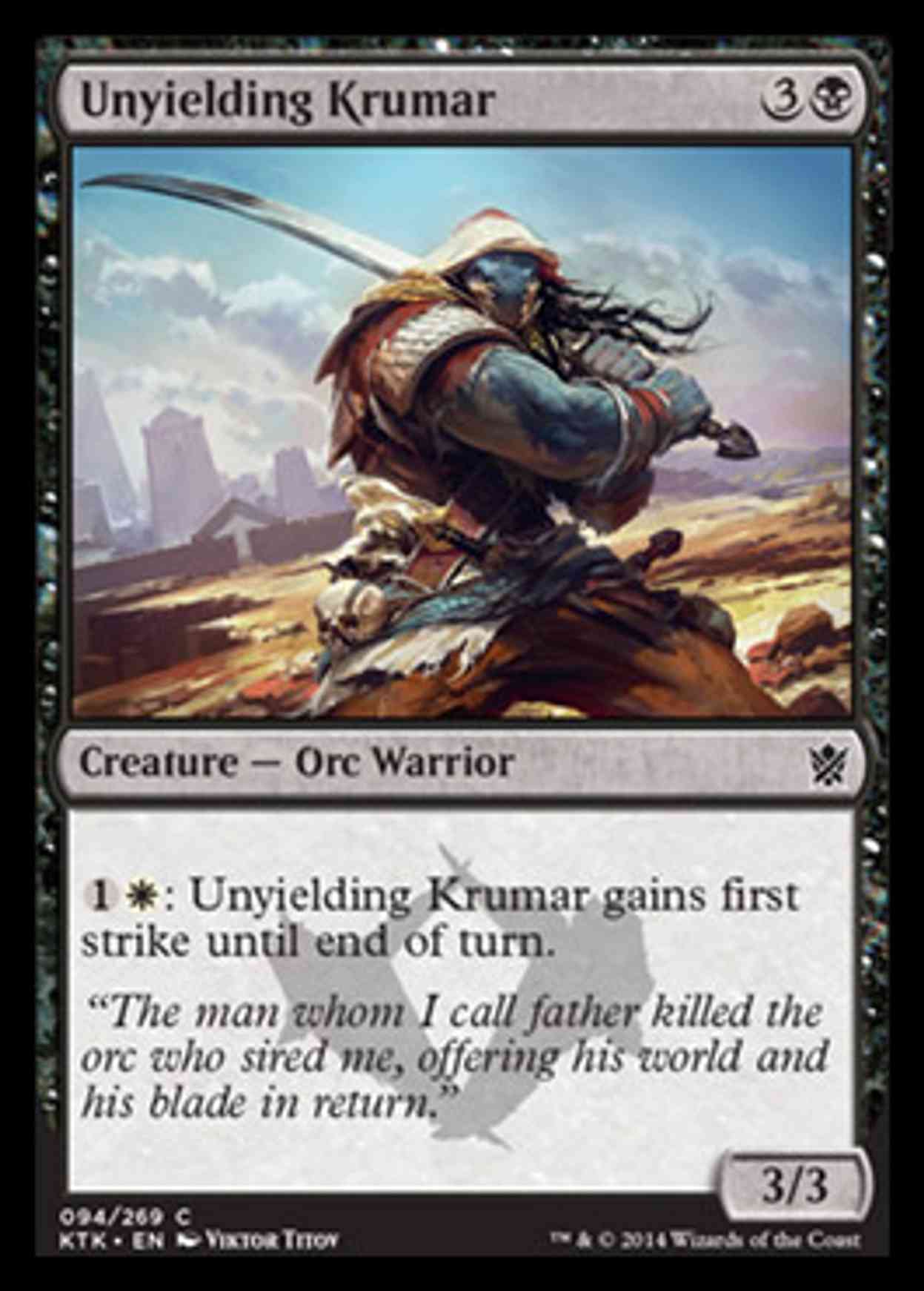 Unyielding Krumar magic card front