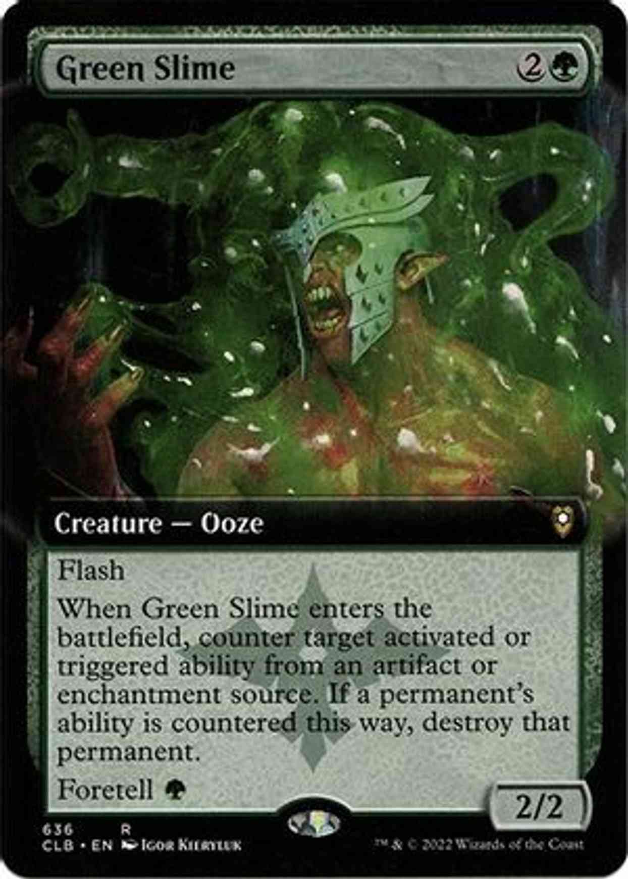Green Slime (Extended Art) magic card front