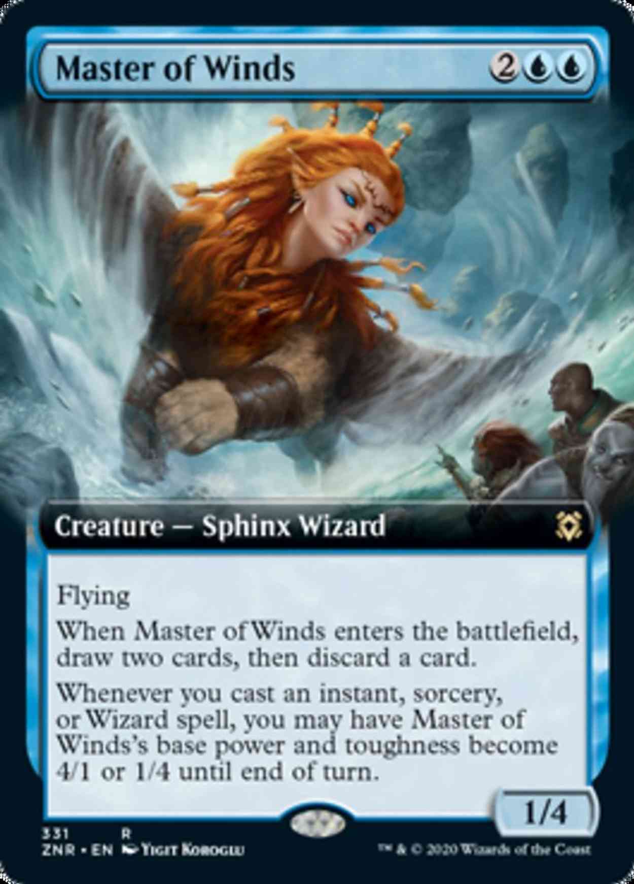 Master of Winds (Extended Art) magic card front