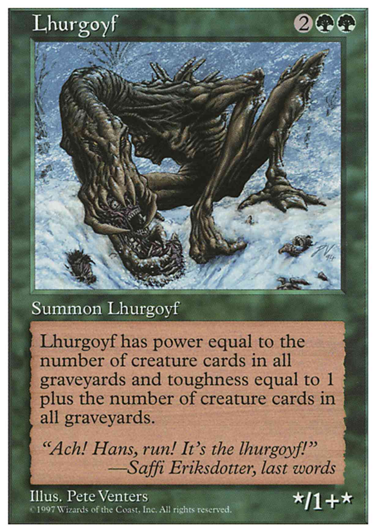 Lhurgoyf magic card front