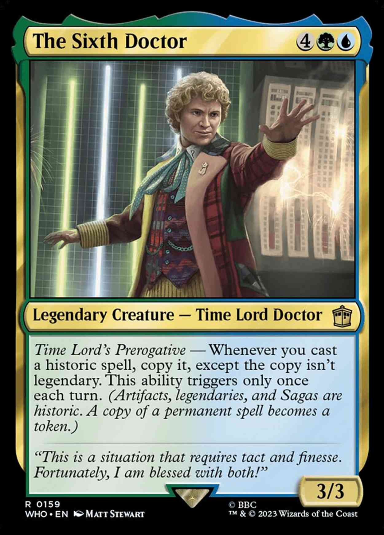 The Sixth Doctor magic card front