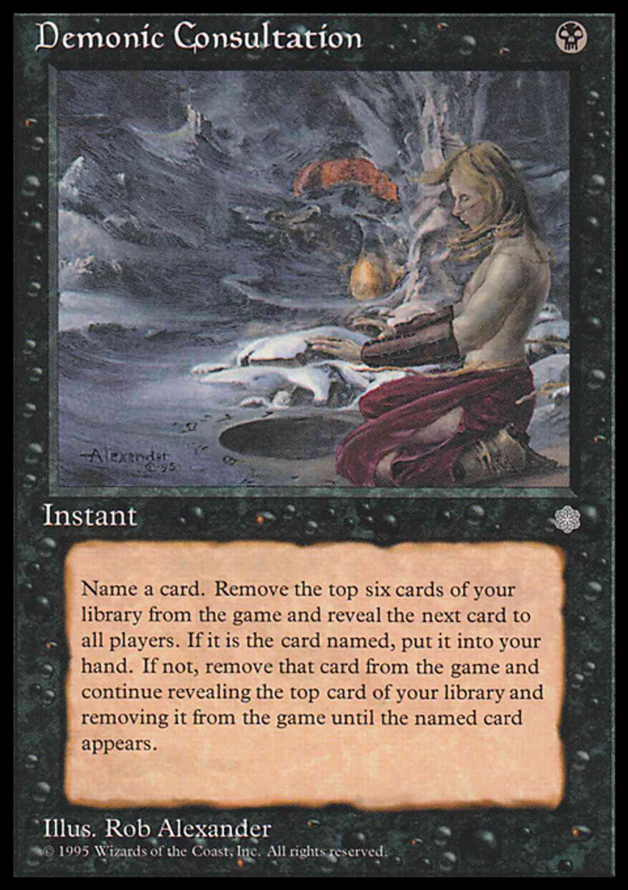 Demonic Consultation magic card front