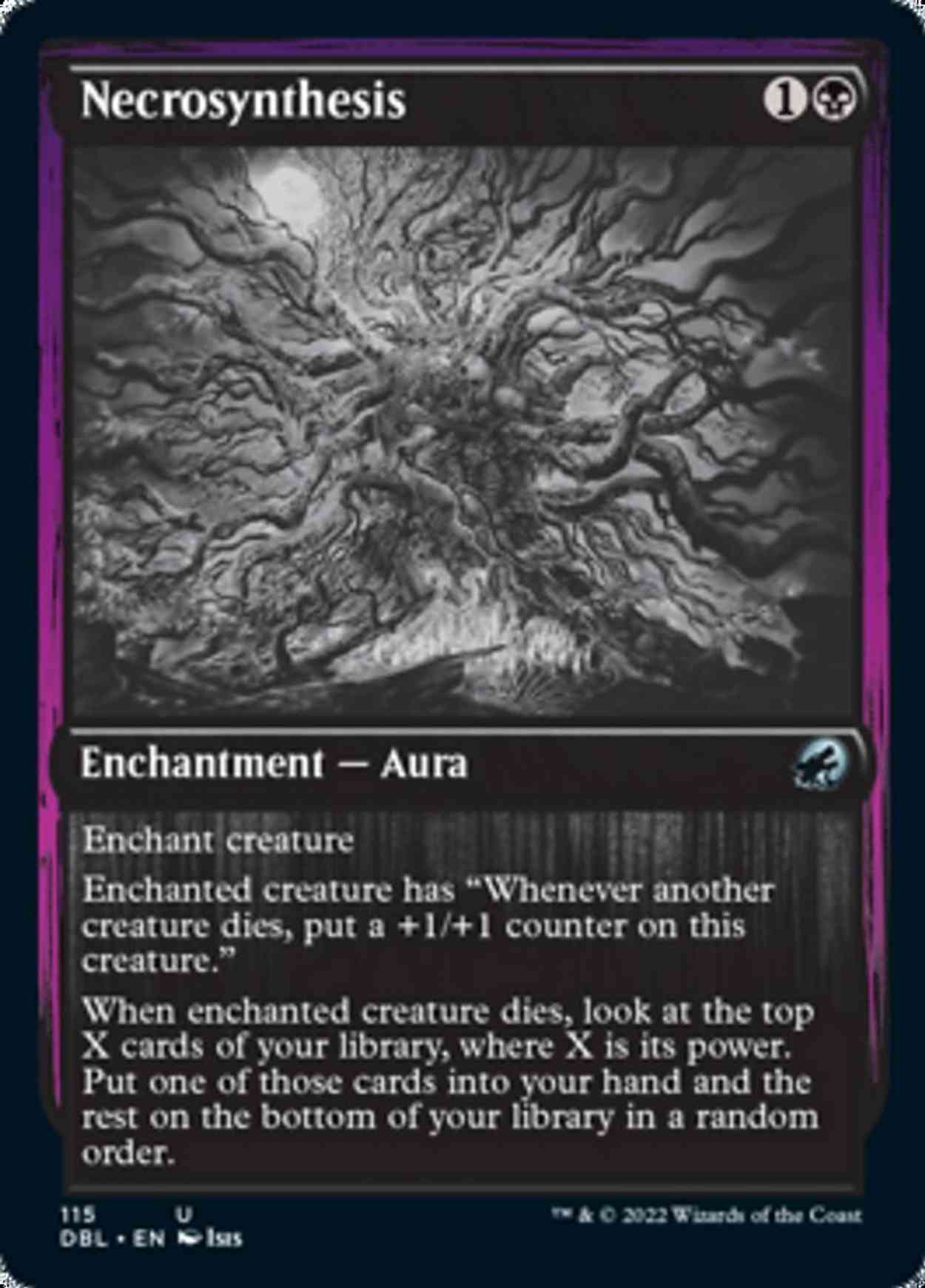 Necrosynthesis magic card front