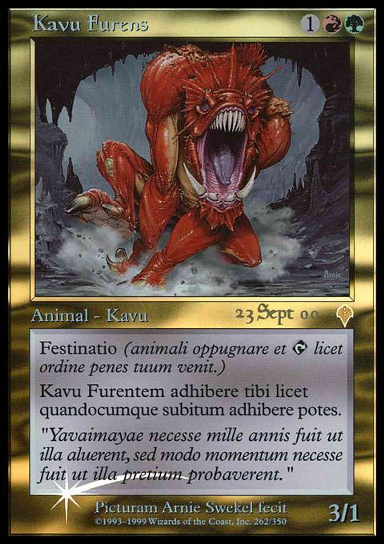 Raging Kavu (Latin) magic card front