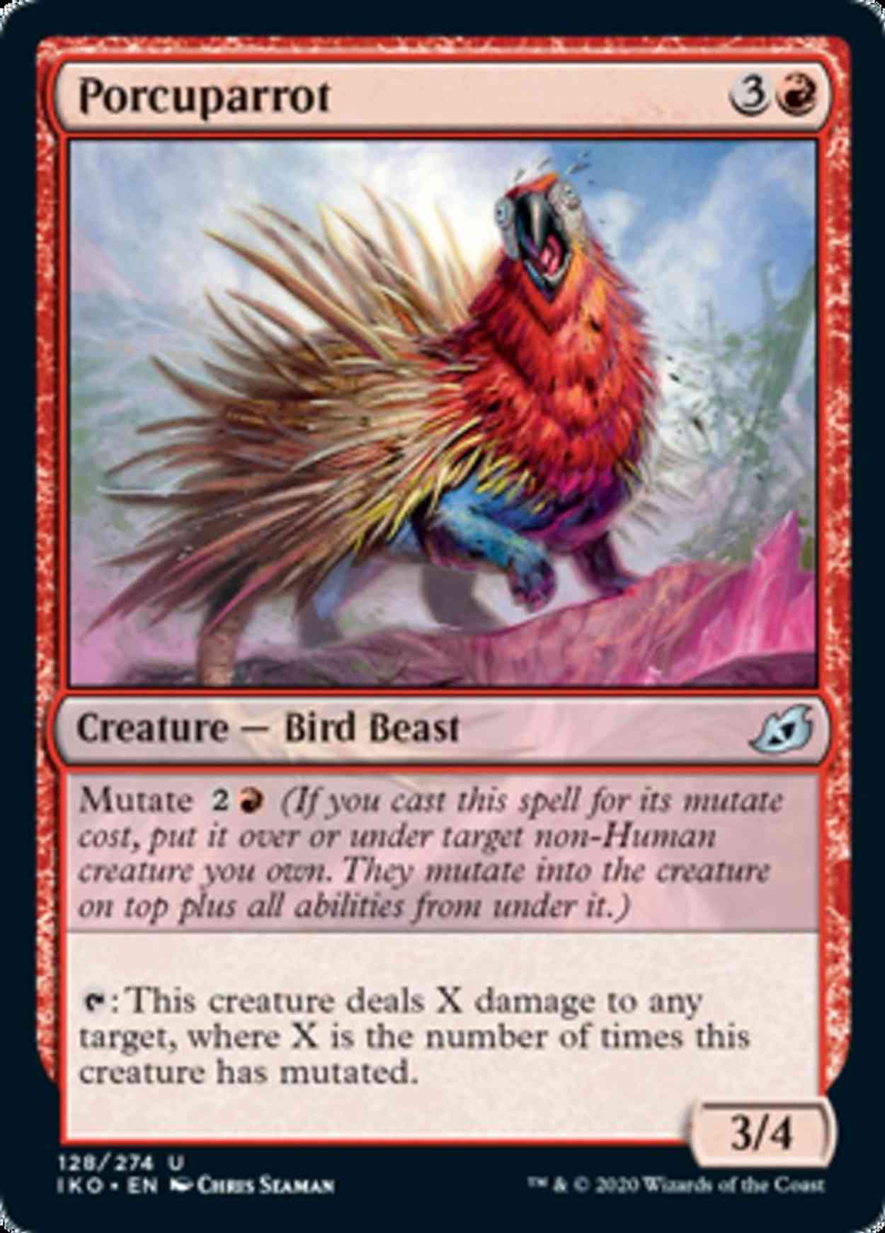 Porcuparrot magic card front