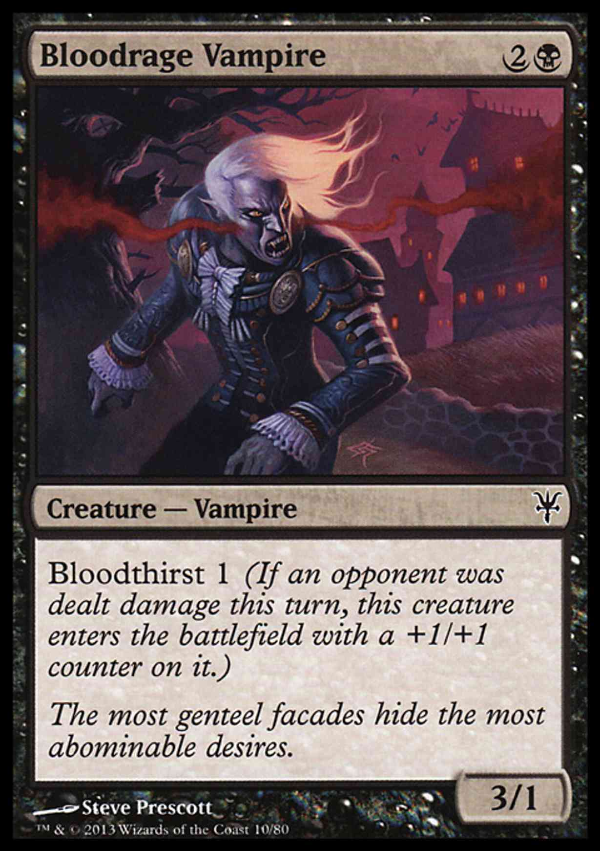 Bloodrage Vampire magic card front