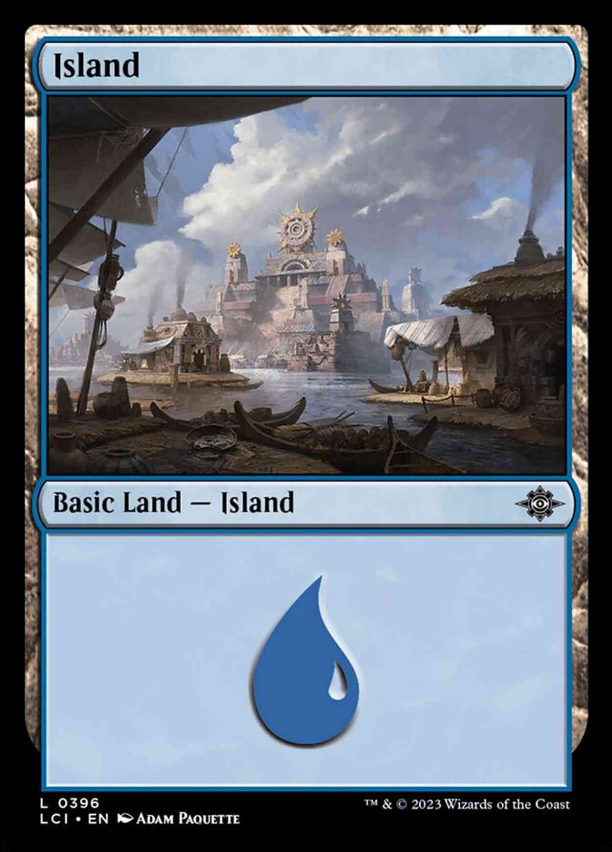 Island (0396) magic card front