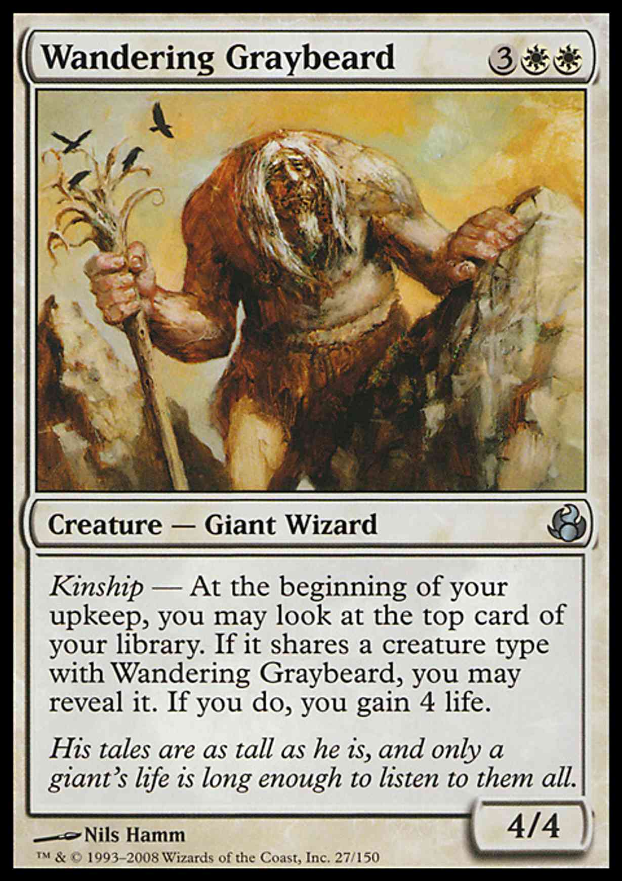 Wandering Graybeard magic card front