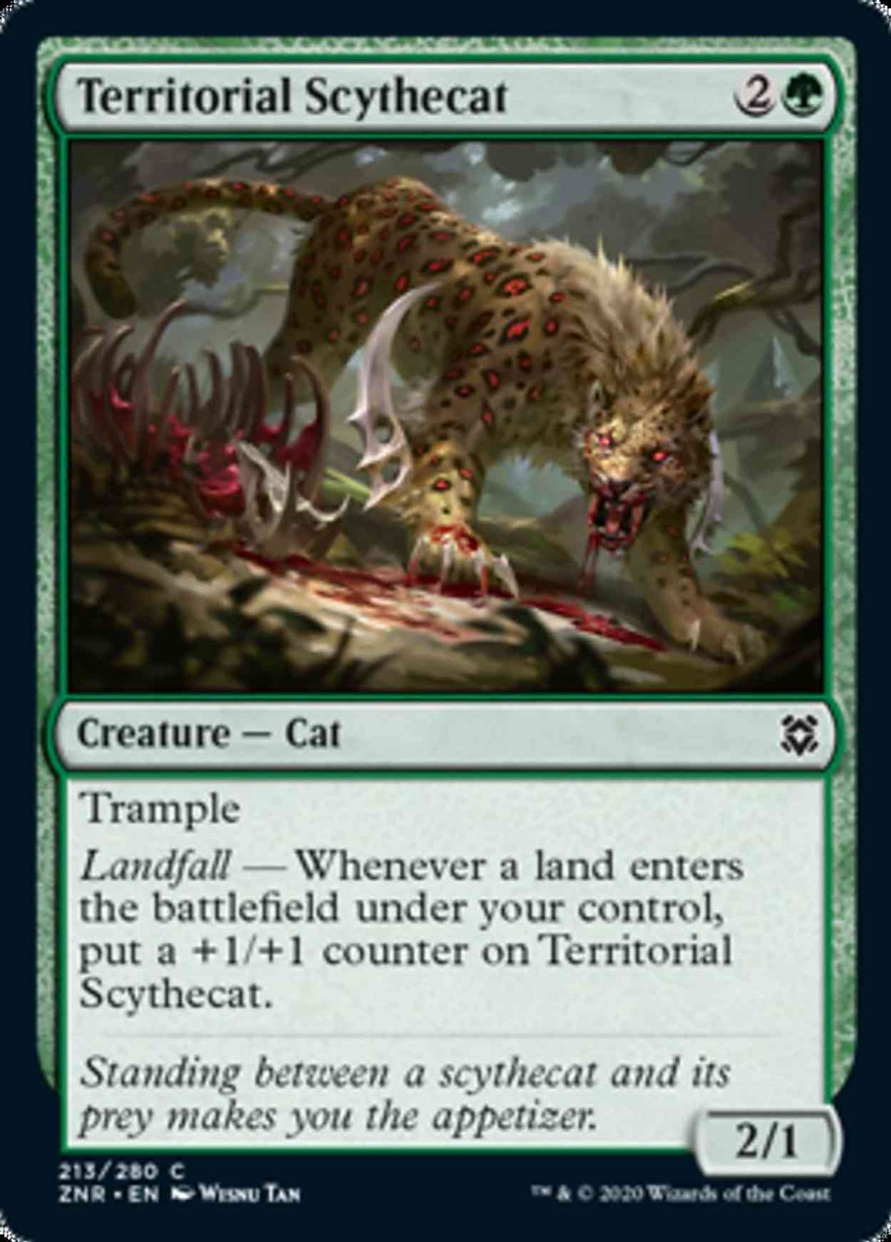 Territorial Scythecat magic card front