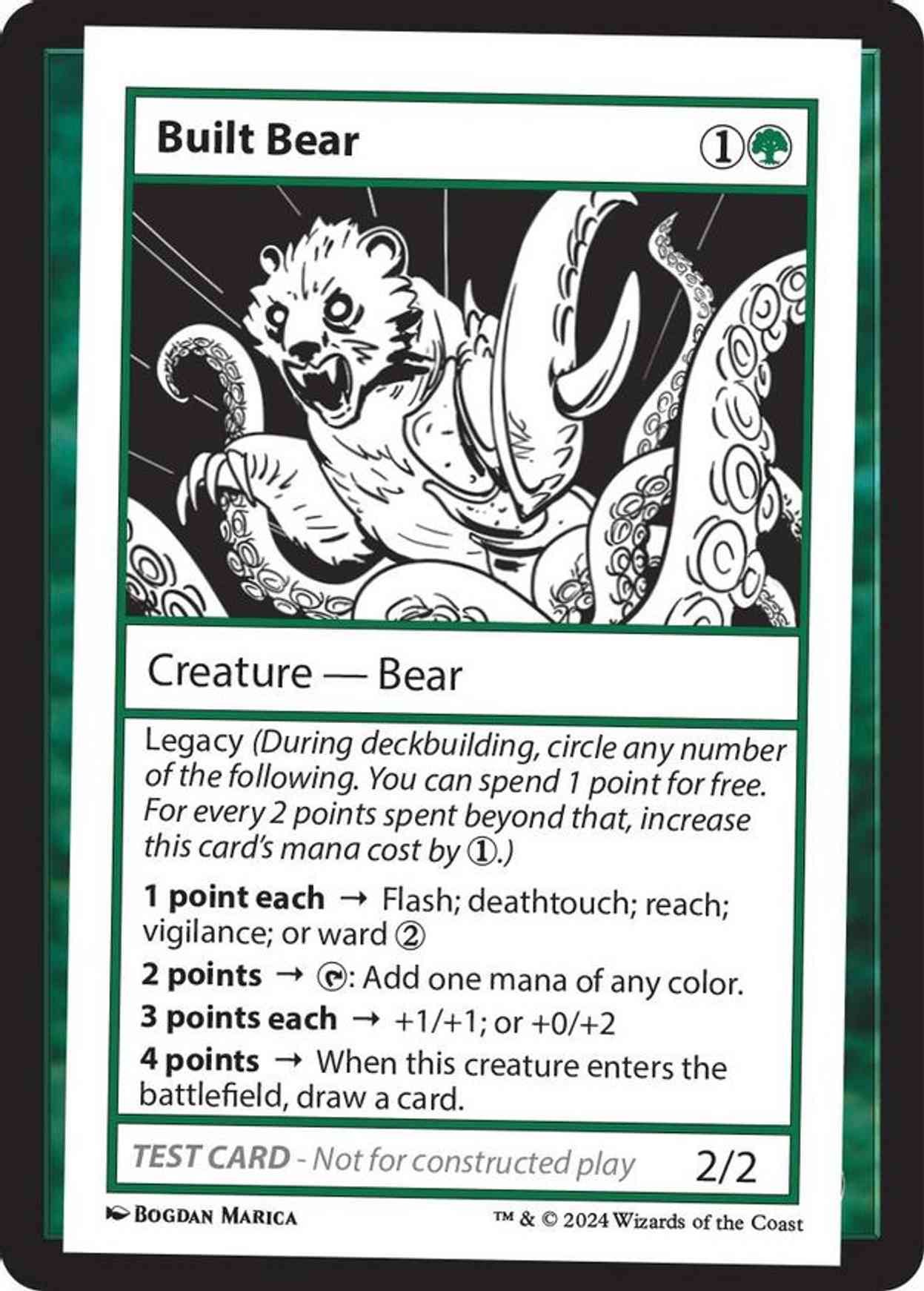 Built Bear magic card front