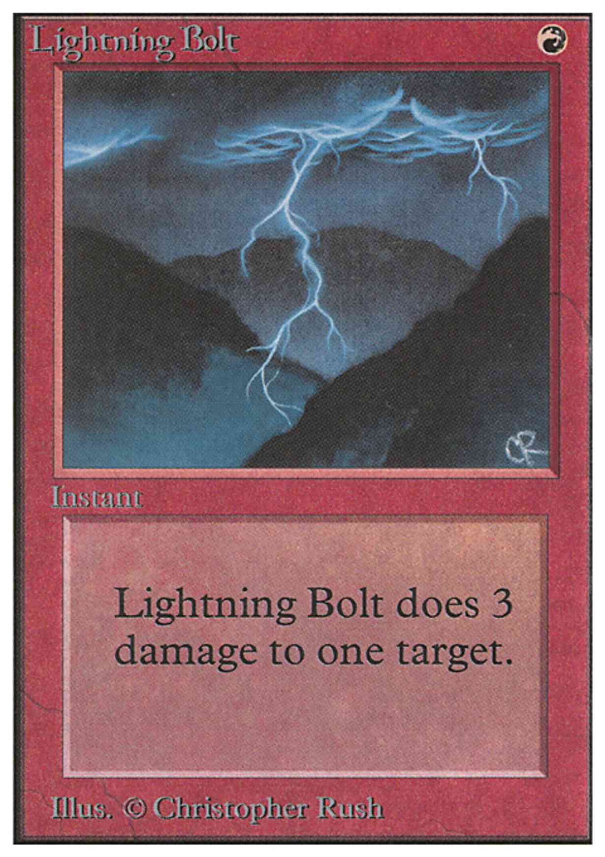 Lightning Bolt magic card front