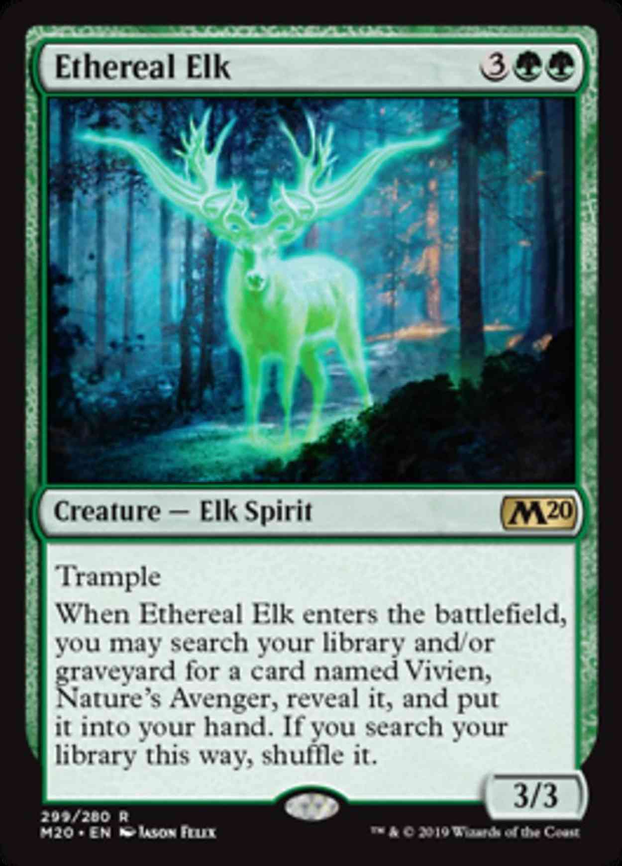 Ethereal Elk magic card front
