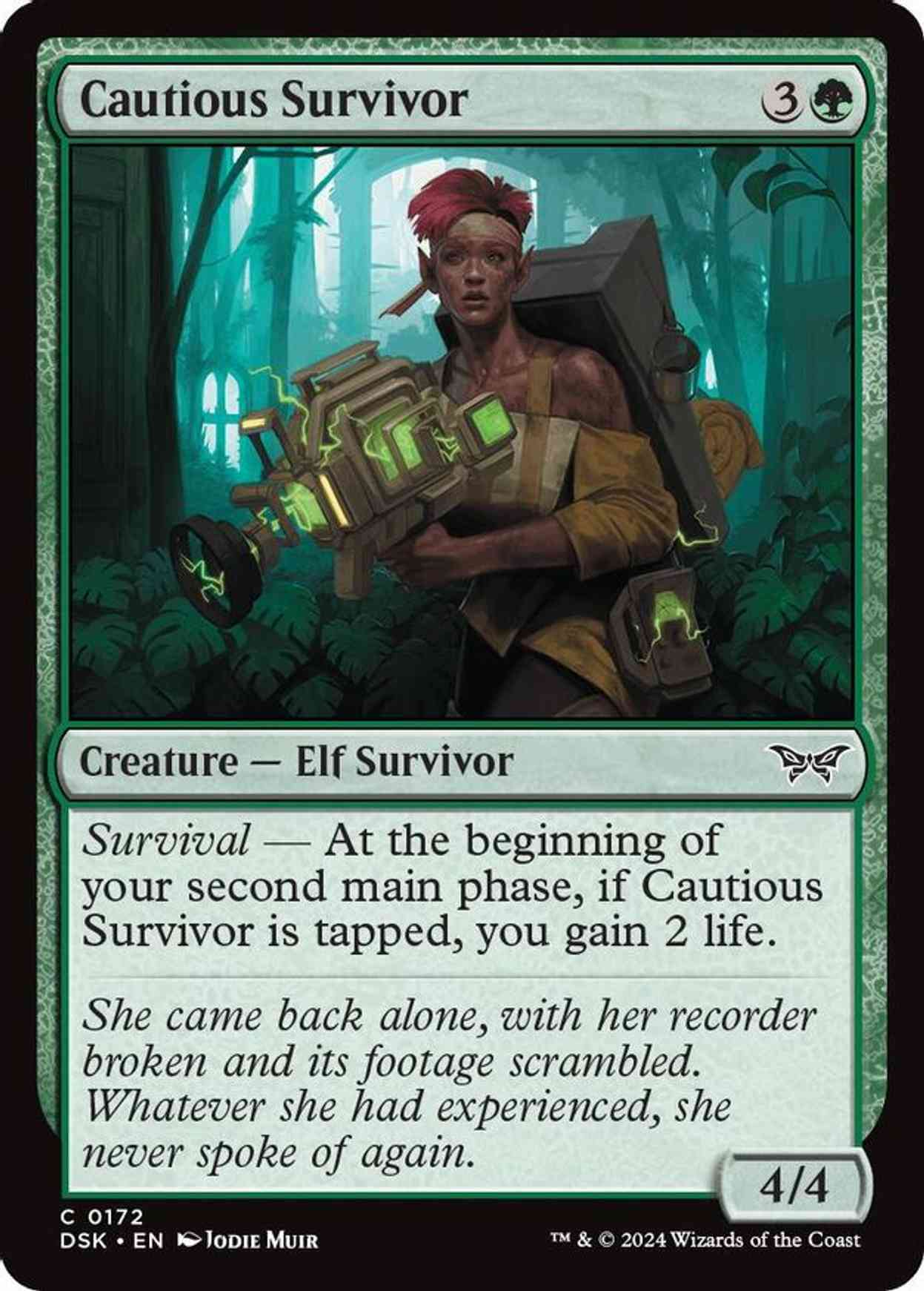 Cautious Survivor magic card front