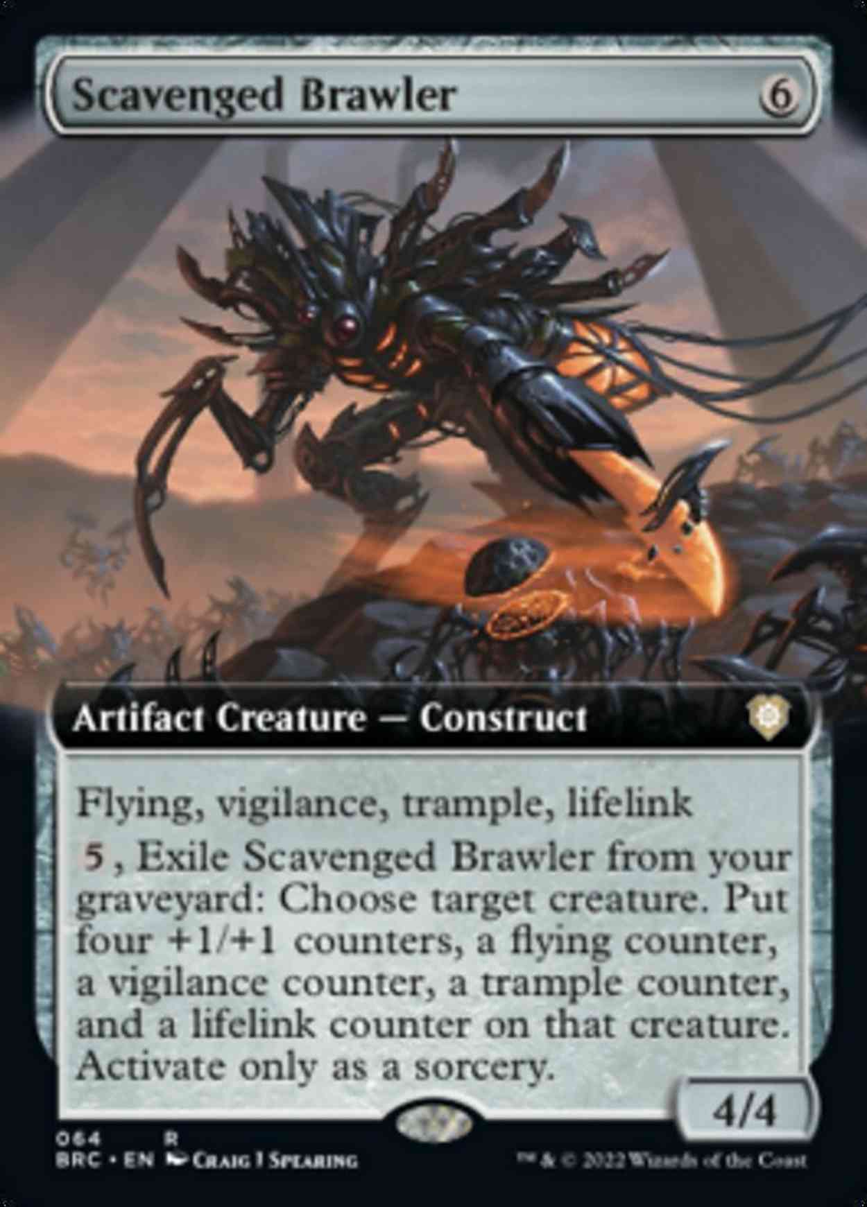 Scavenged Brawler (Extended Art) magic card front