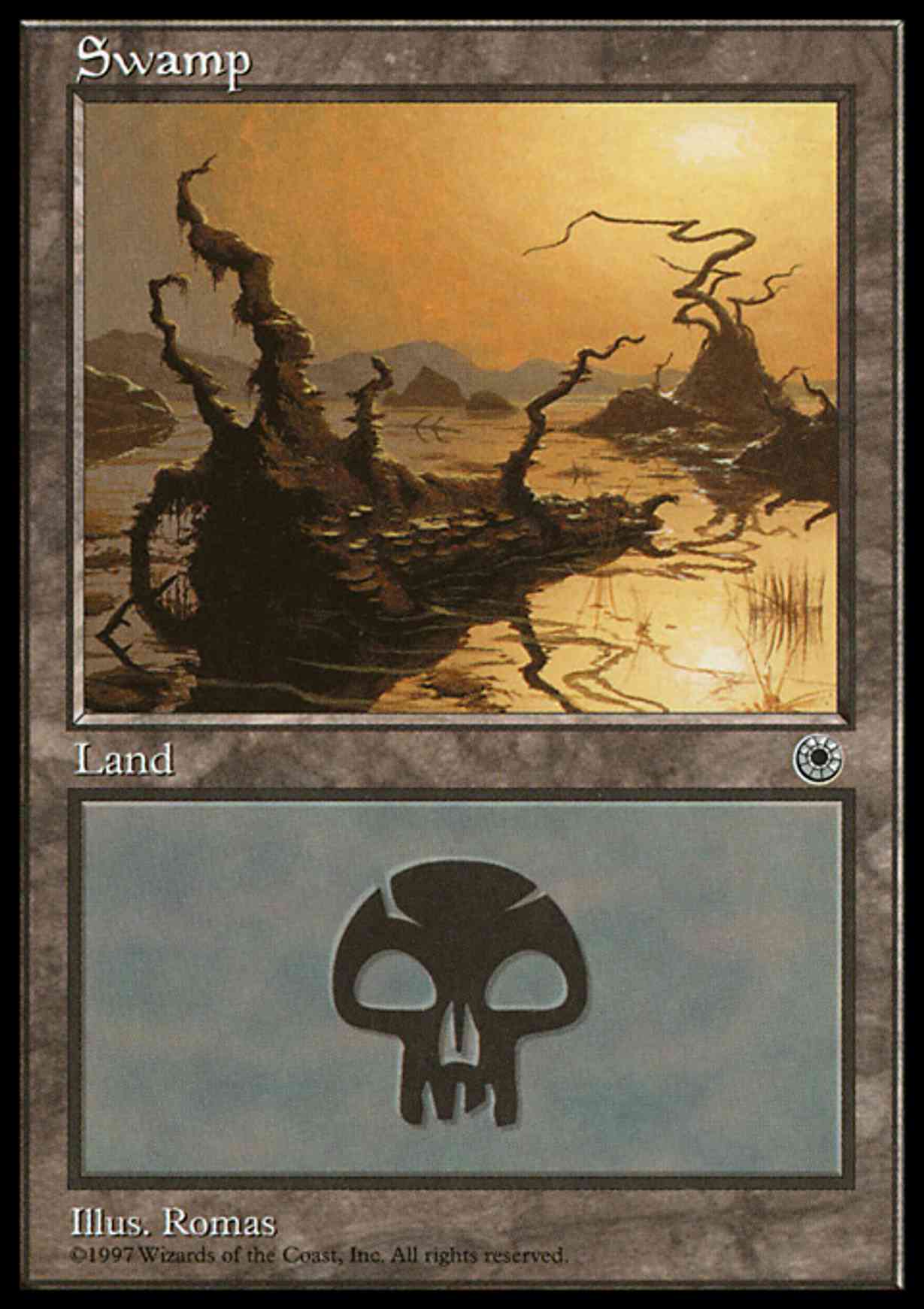Swamp (Yellow Sun) magic card front
