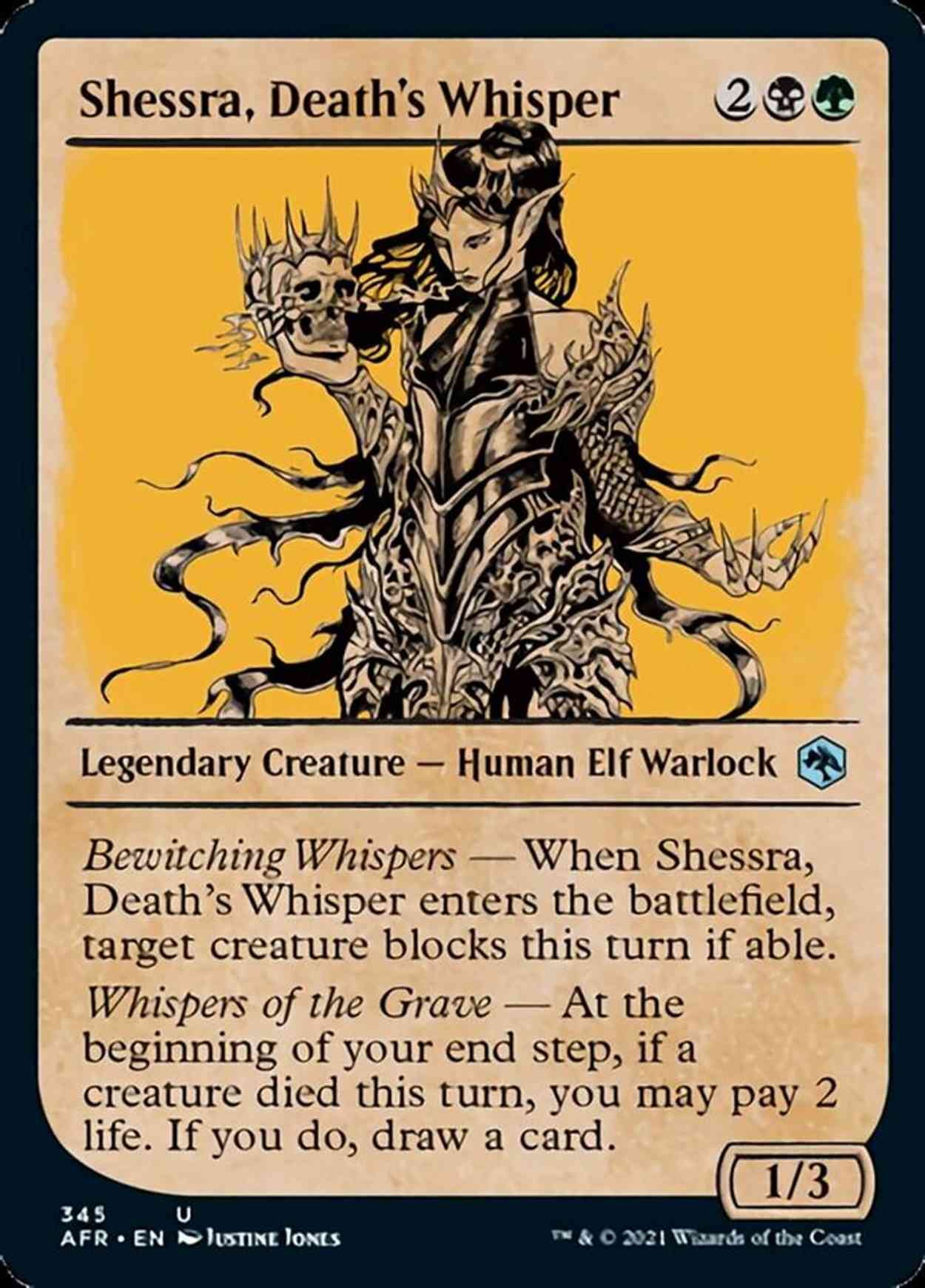 Shessra, Death's Whisper (Showcase) magic card front