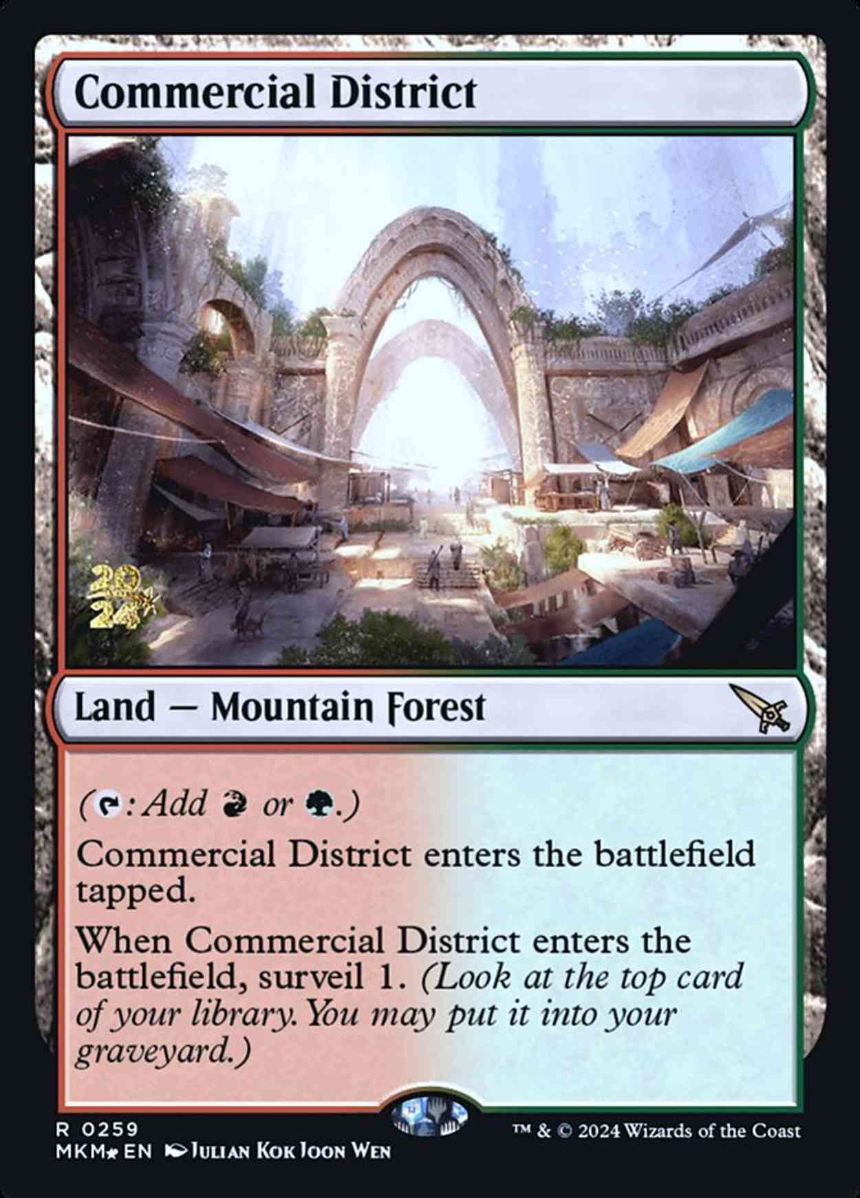 Commercial District magic card front