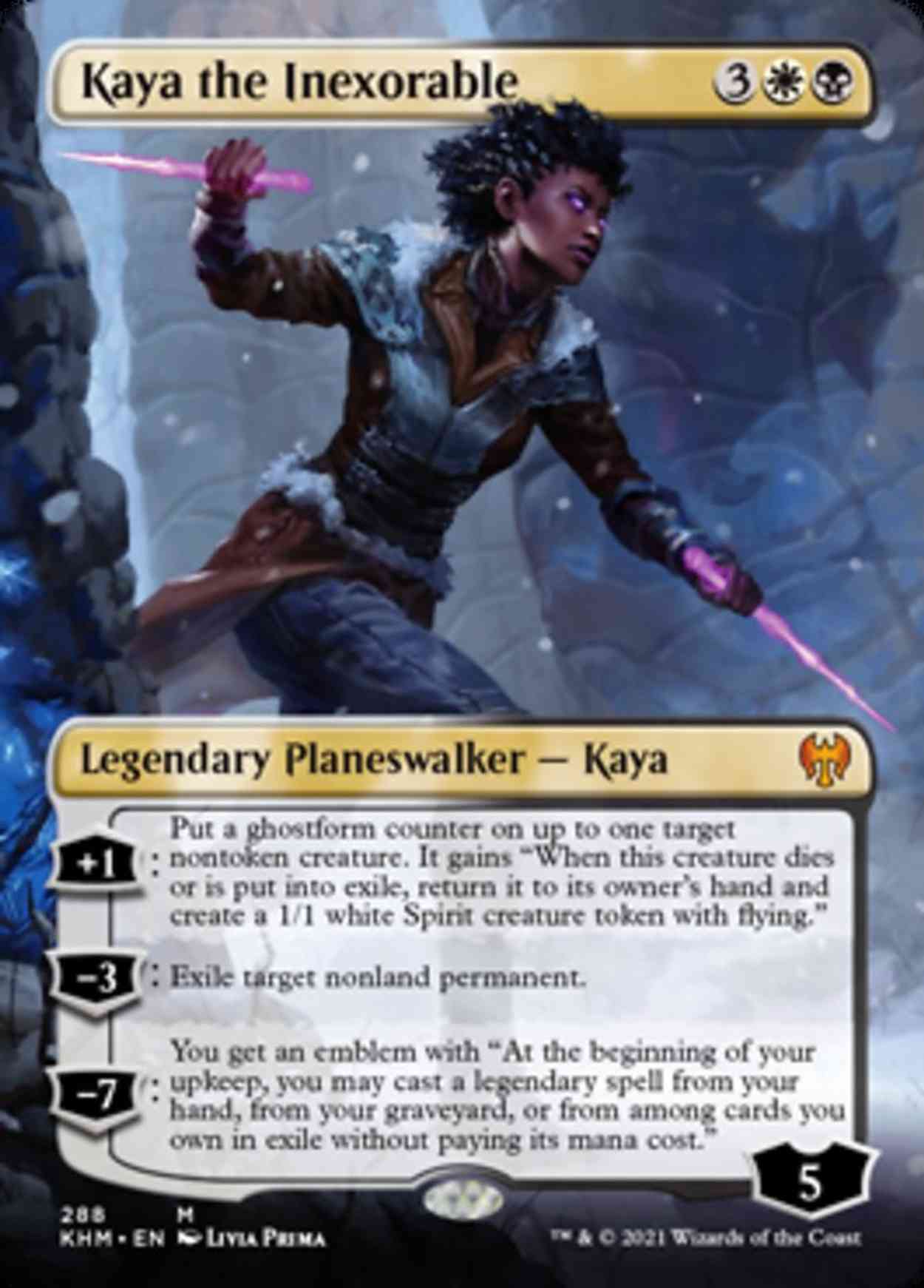 Kaya the Inexorable (Borderless) magic card front