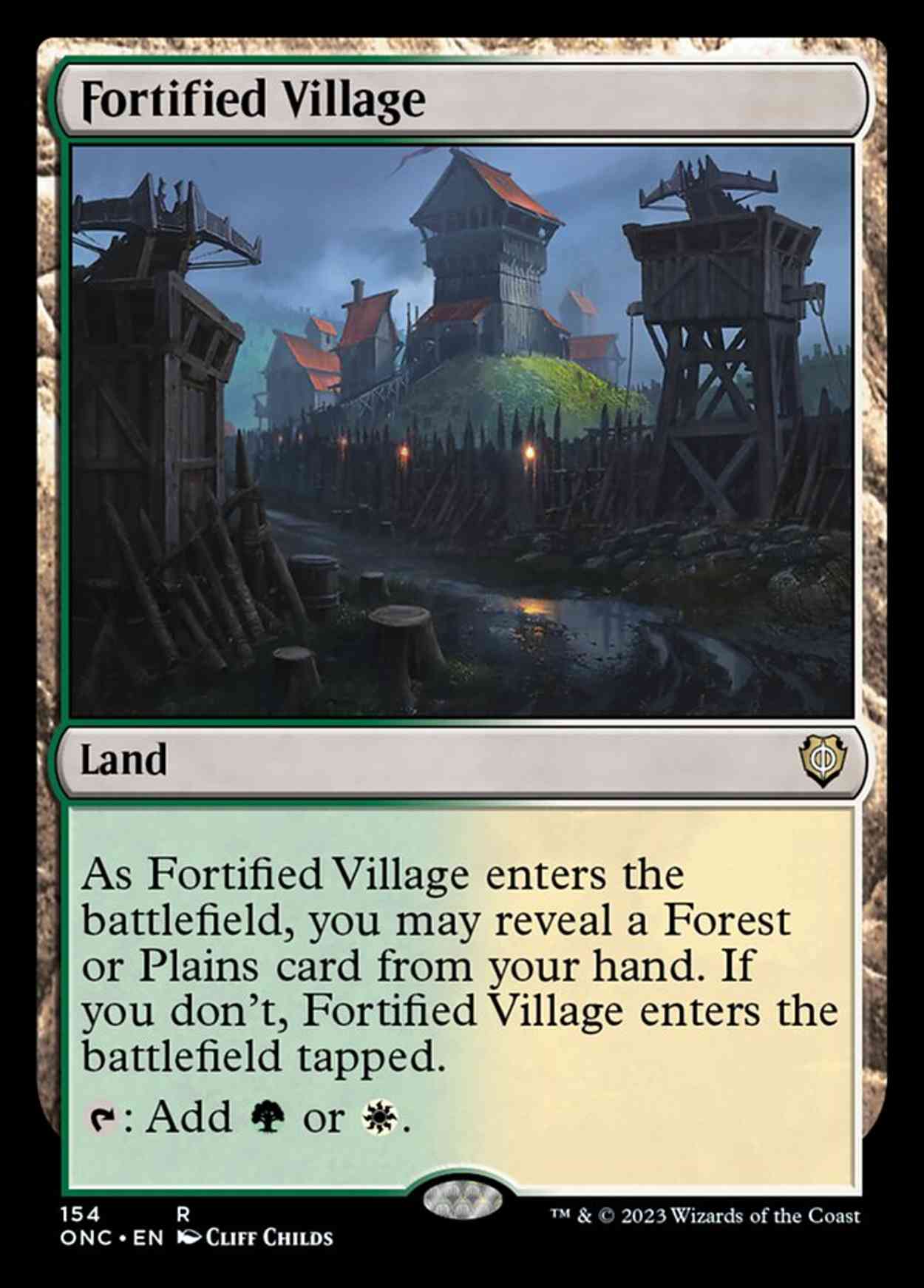 Fortified Village magic card front