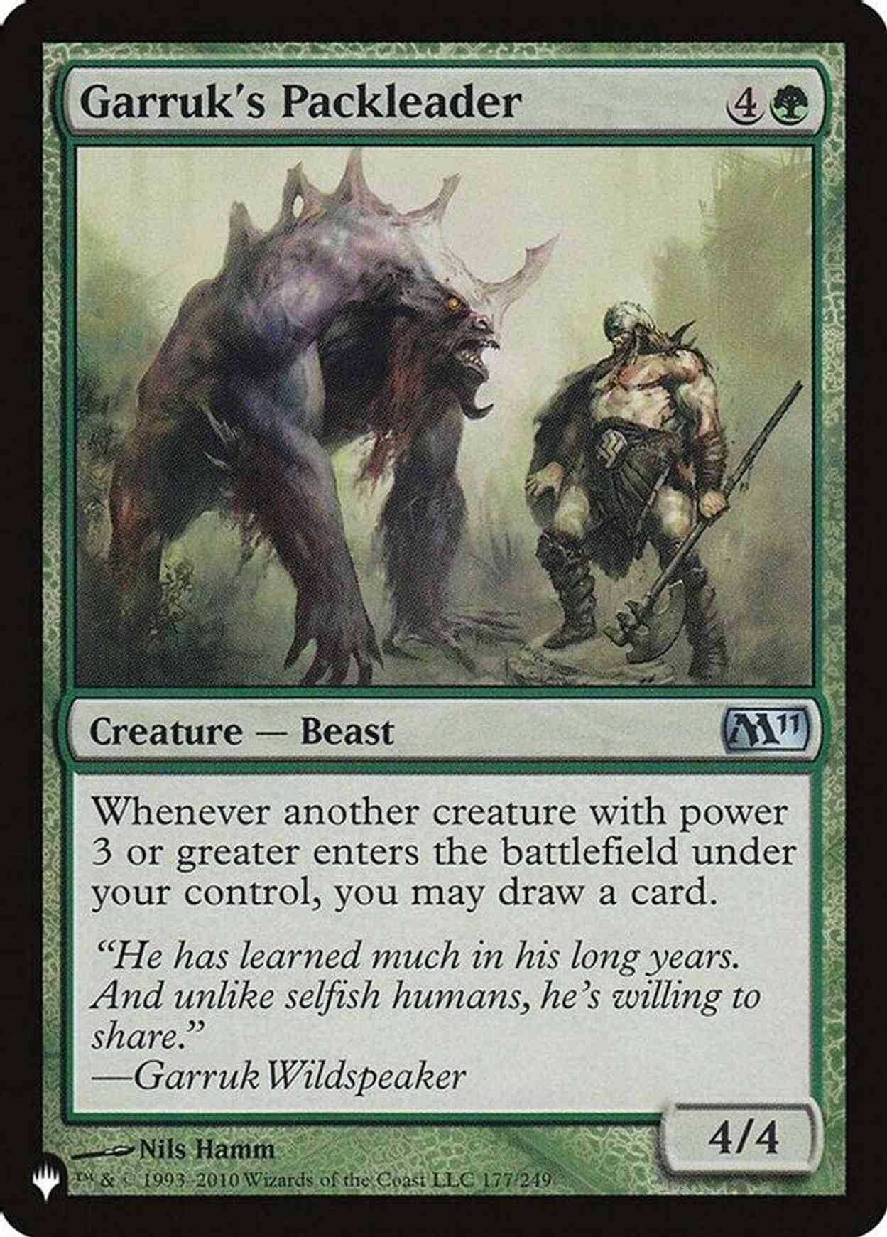 Garruk's Packleader magic card front