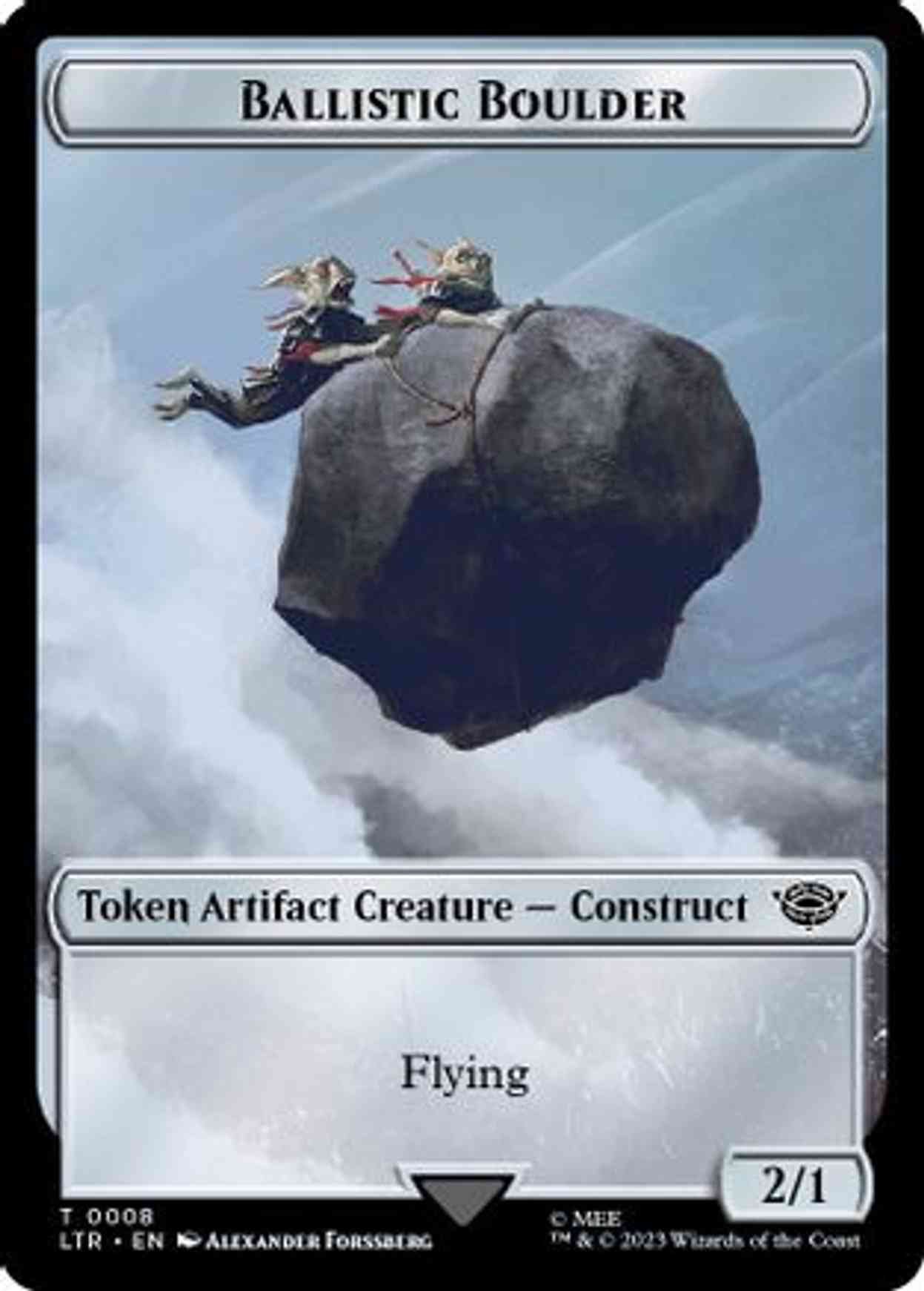 Ballistic Boulder Token magic card front