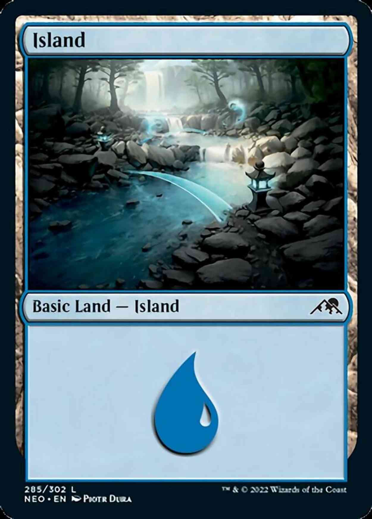 Island (285) magic card front