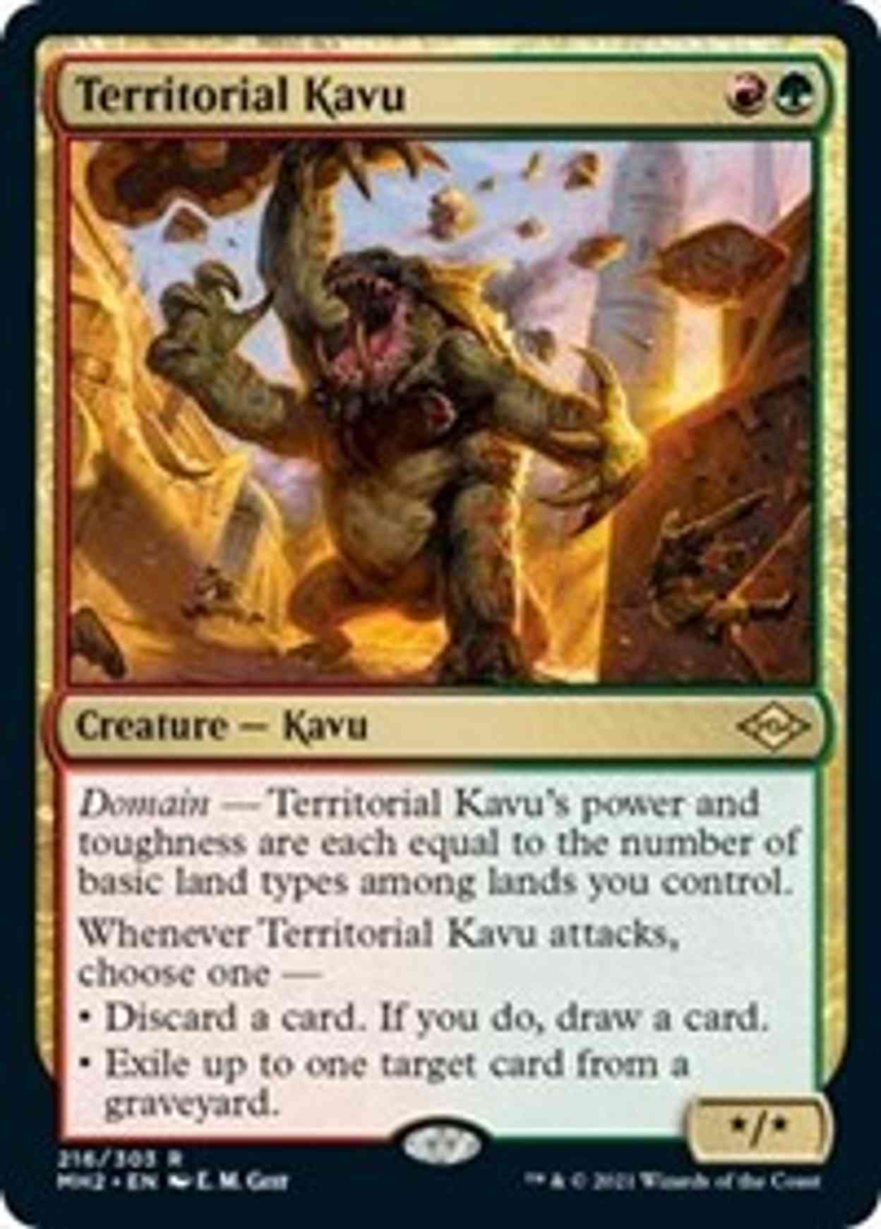 Territorial Kavu magic card front