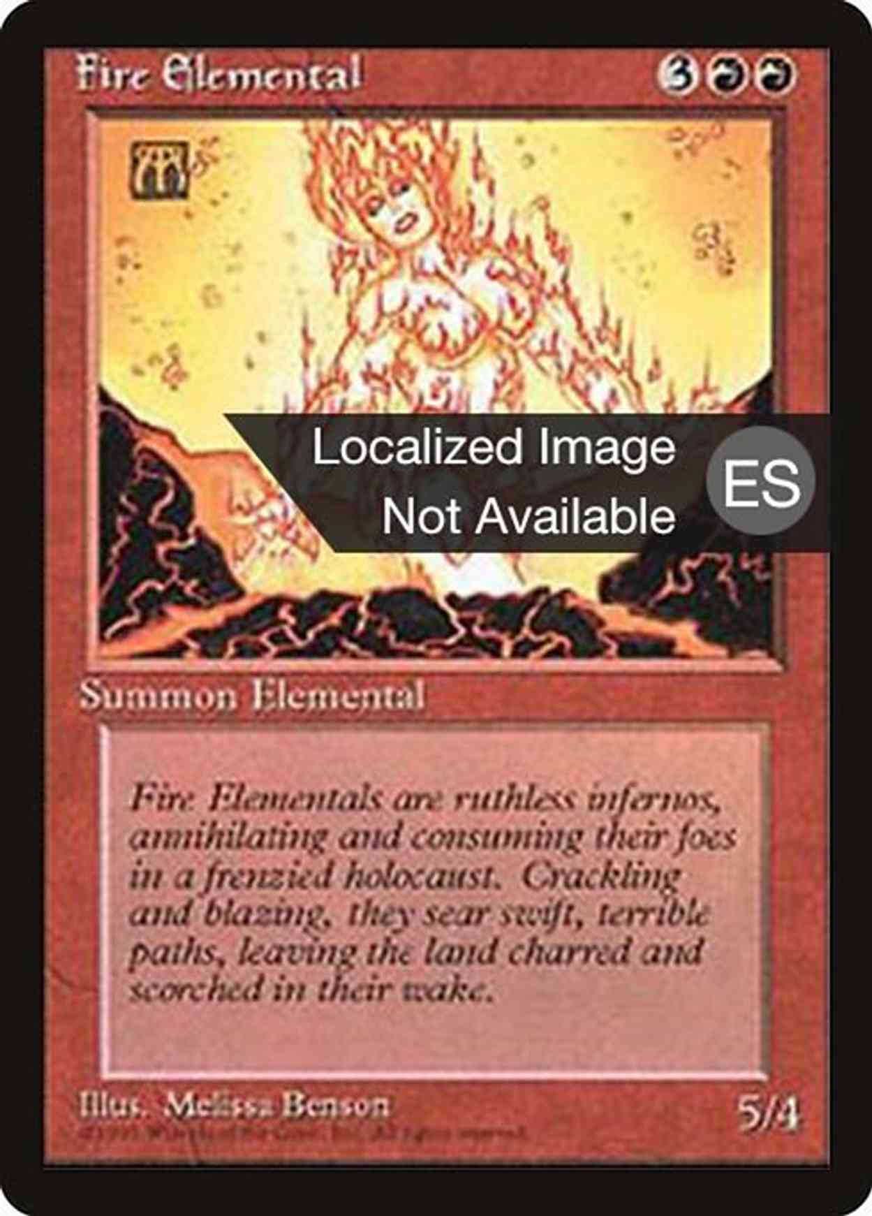 Fire Elemental magic card front