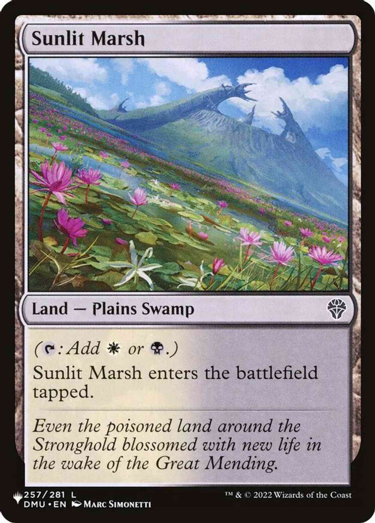 Sunlit Marsh magic card front