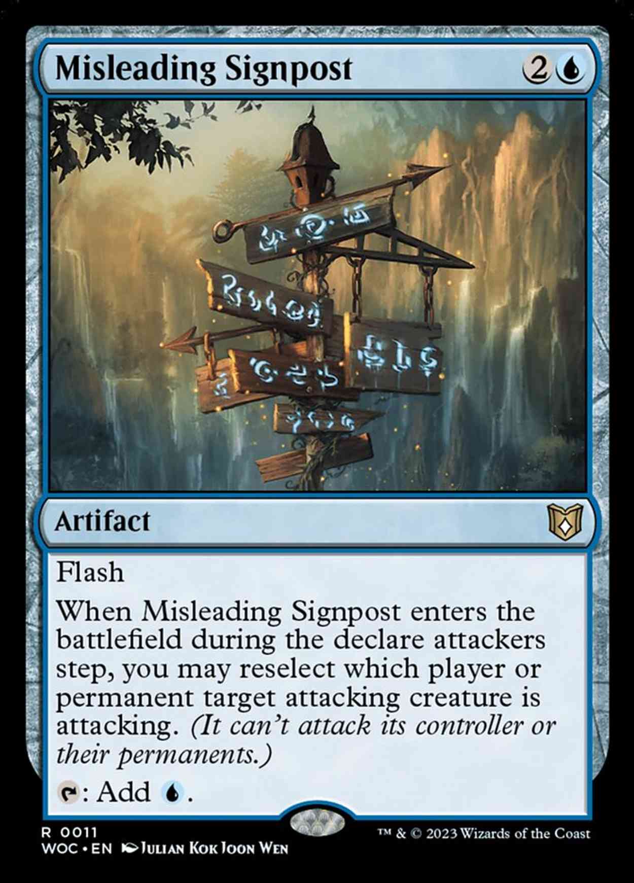 Misleading Signpost magic card front