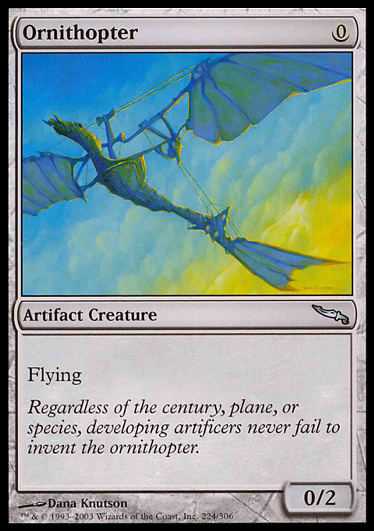 Ornithopter magic card front