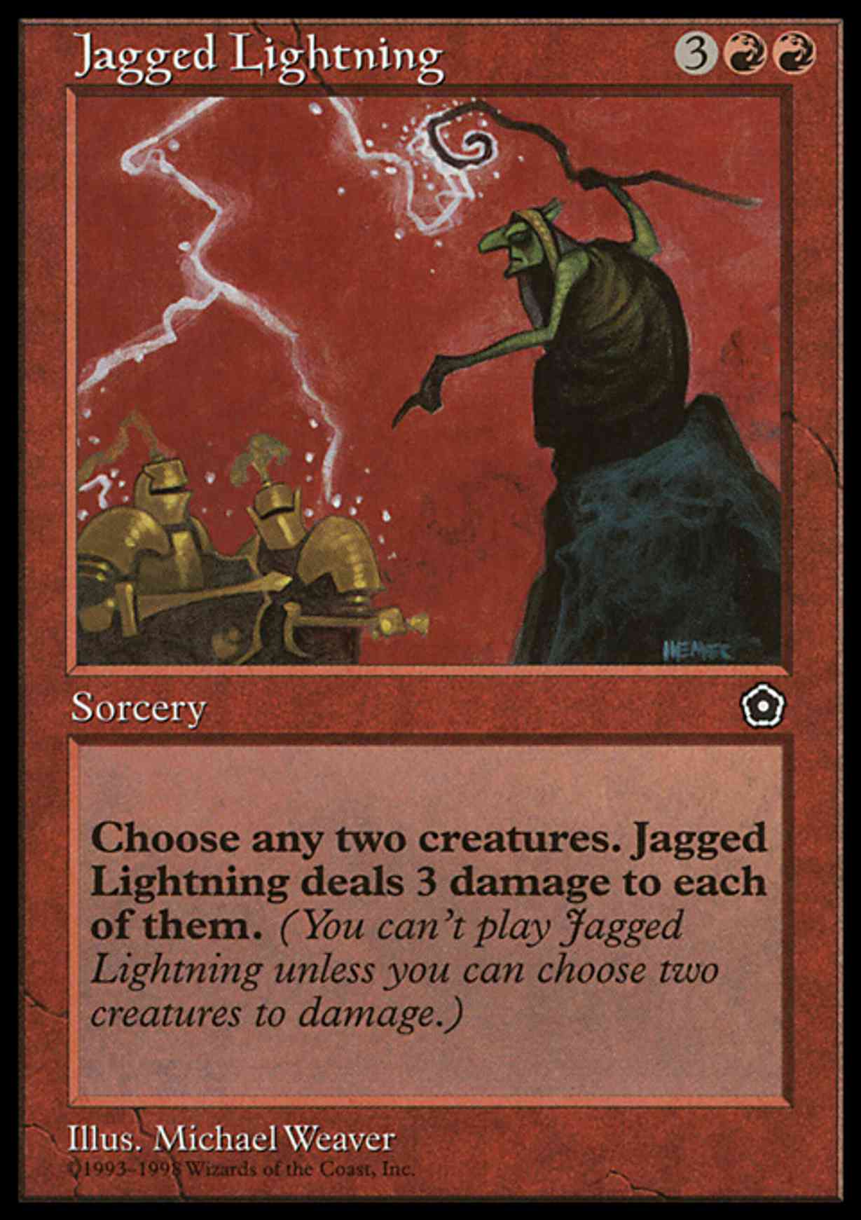 Jagged Lightning magic card front