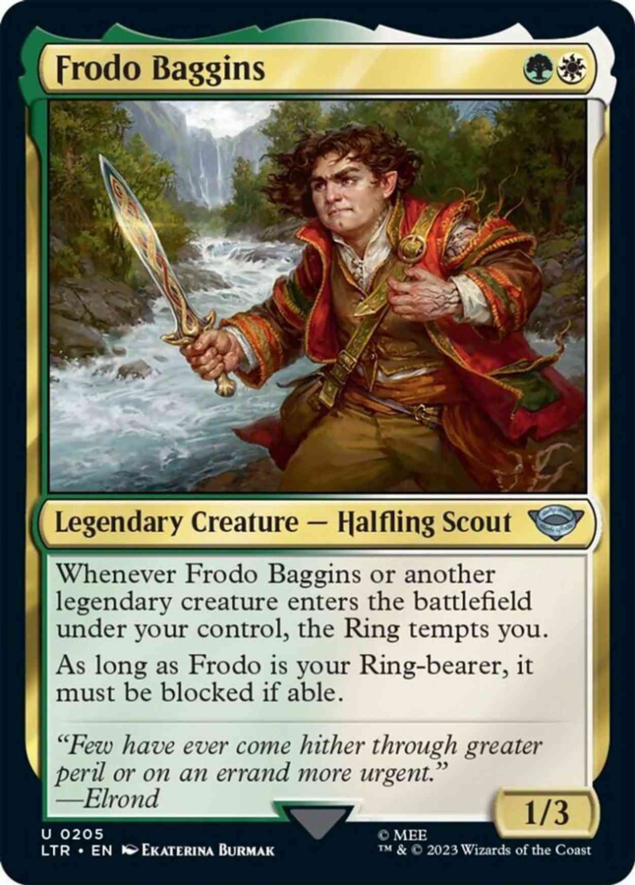 Frodo Baggins magic card front