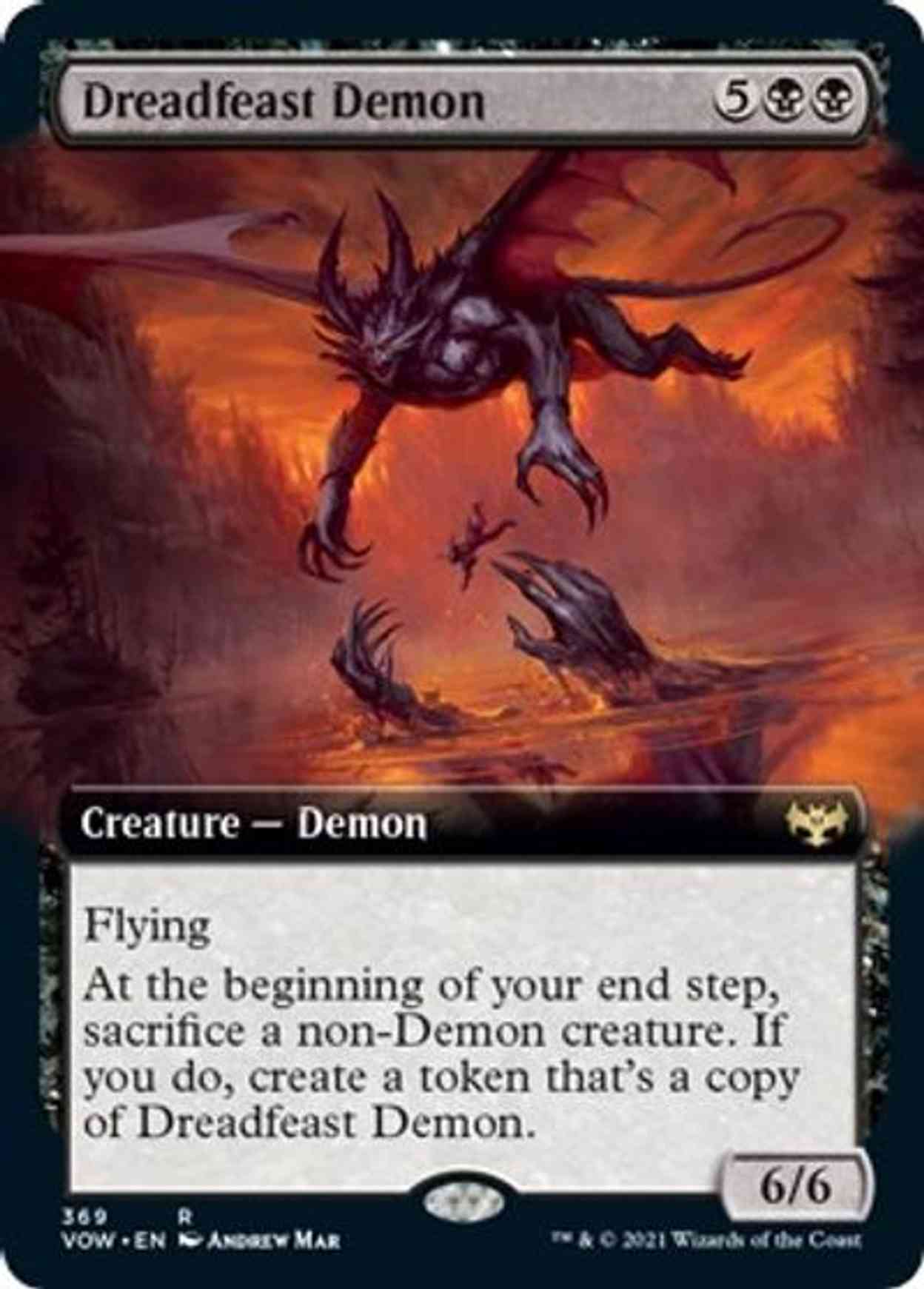 Dreadfeast Demon (Extended Art) magic card front