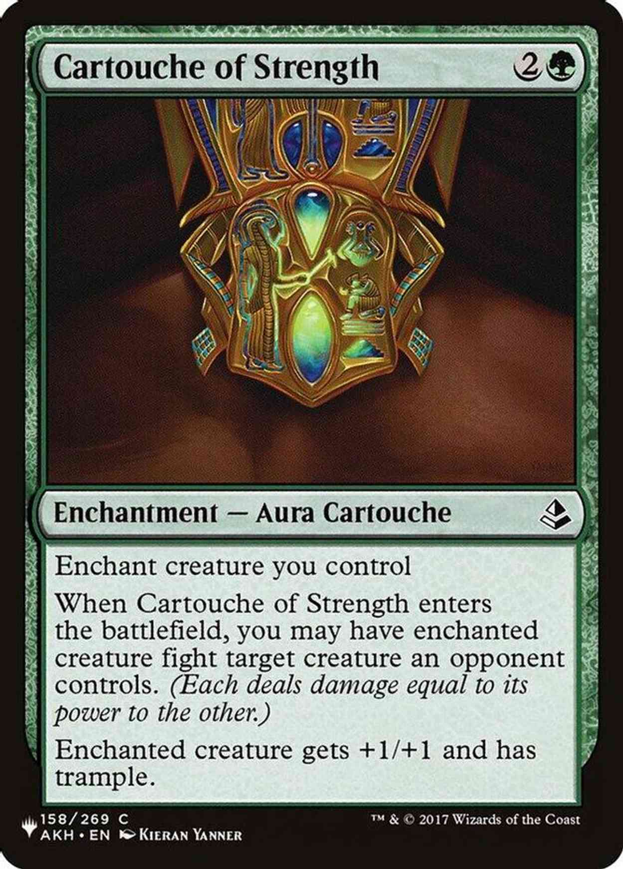 Cartouche of Strength magic card front