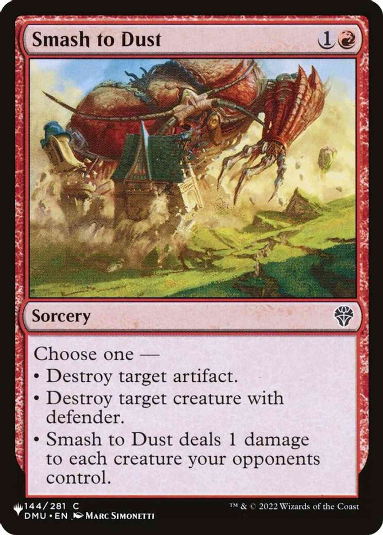 Smash to Dust magic card front