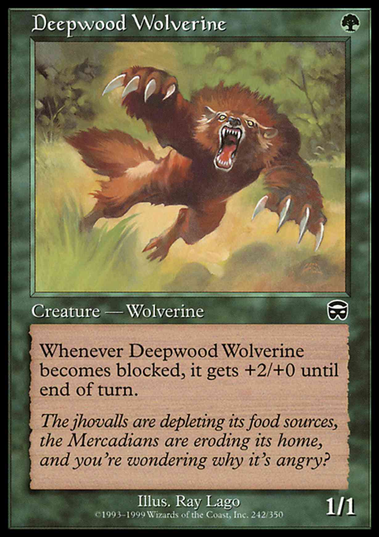 Deepwood Wolverine magic card front