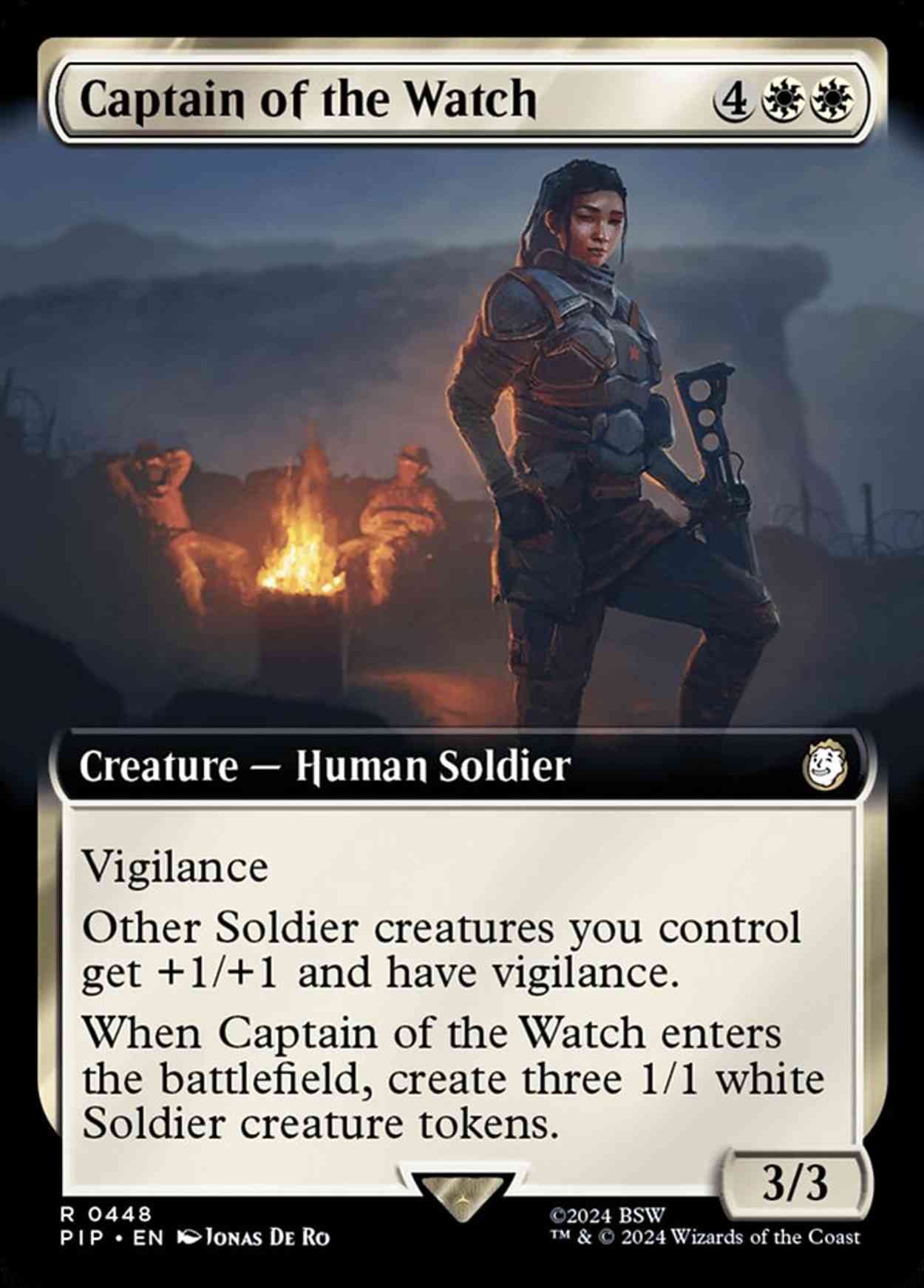 Captain of the Watch (Extended Art) magic card front